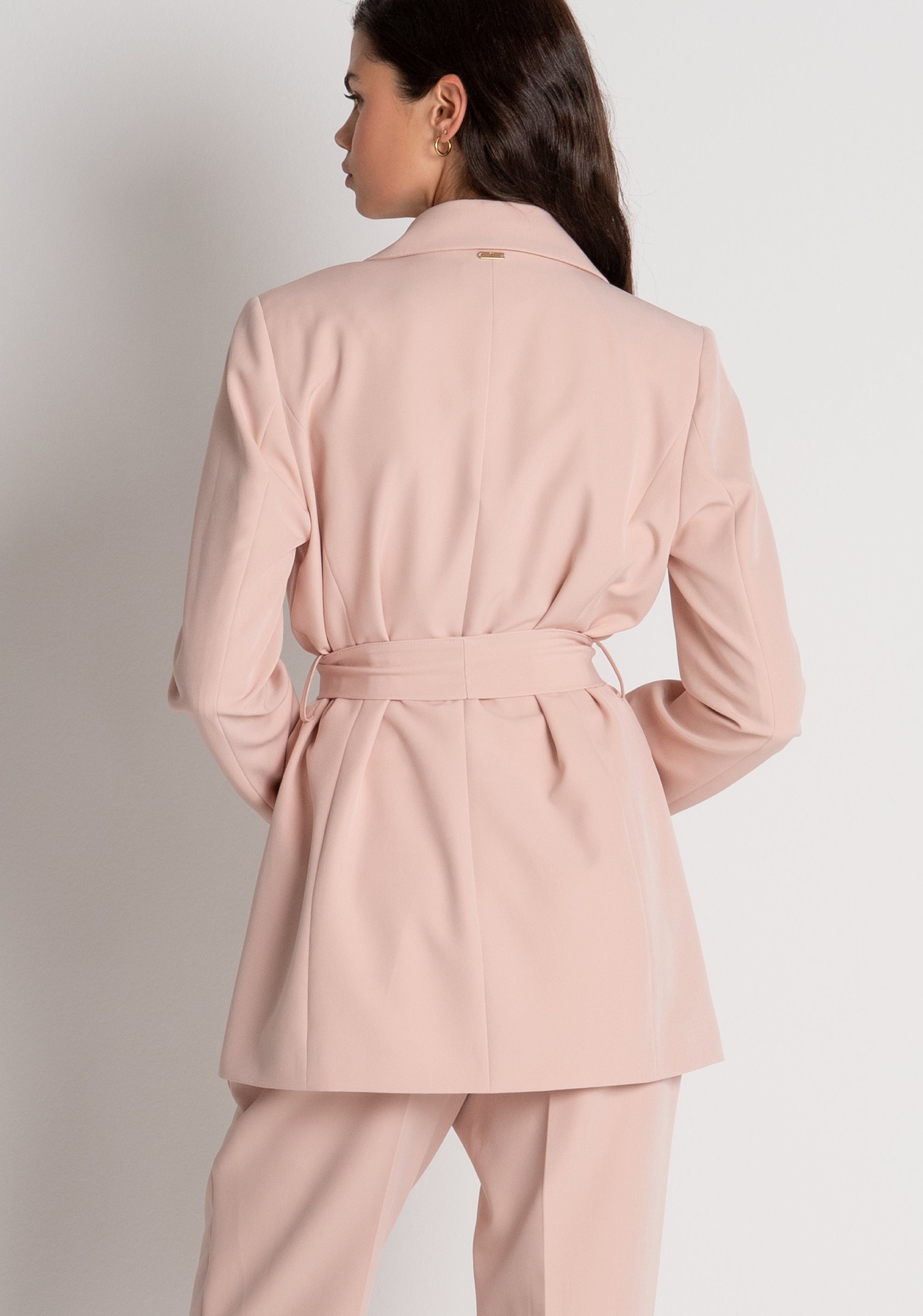 Blazer jacket regular fit double breasted with sash at the waist Fracomina FY26WJ3002W42901-4