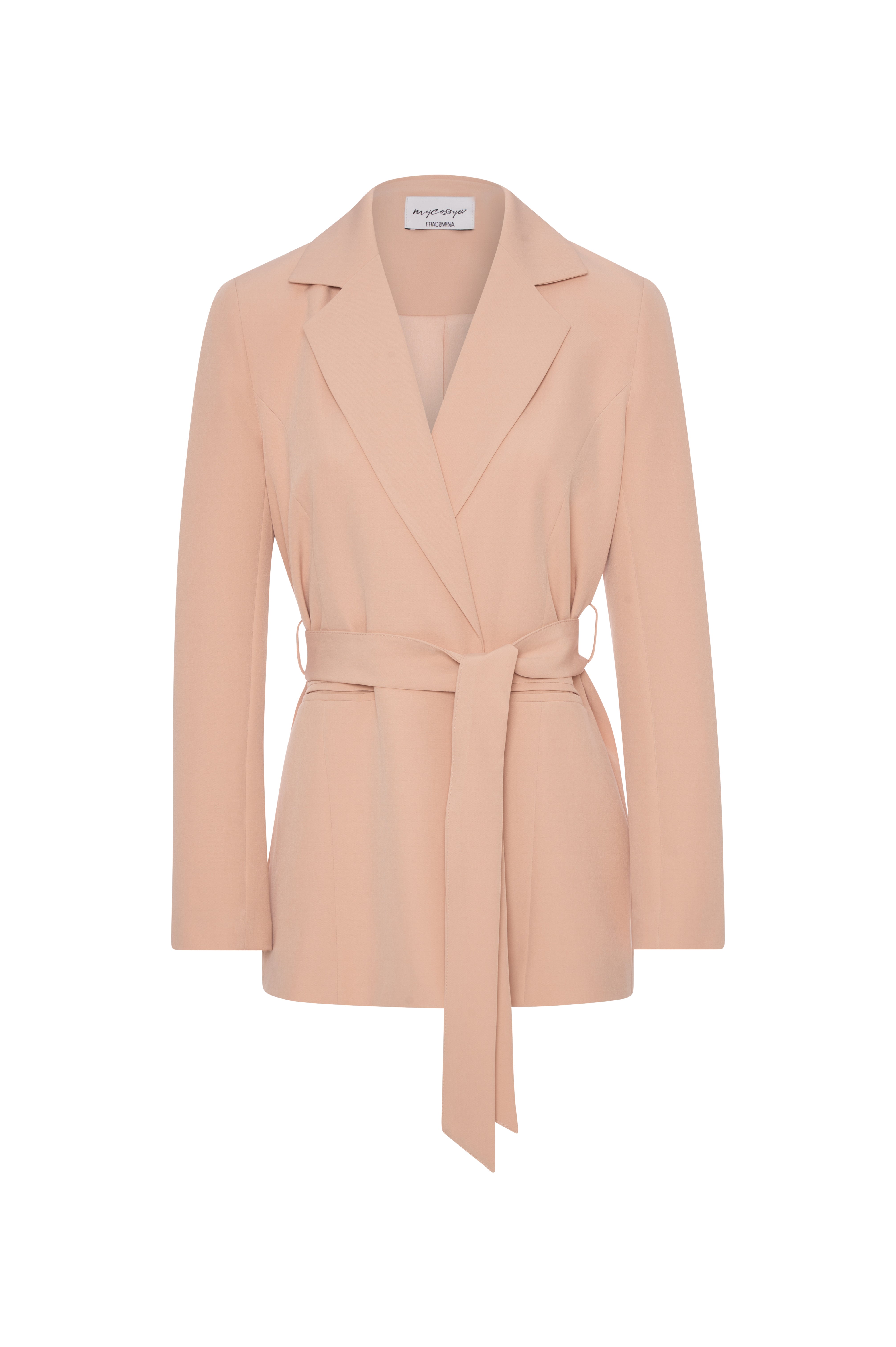 Blazer jacket regular fit double breasted with sash at the waist Fracomina FY26WJ3002W42901-KF0-1_ebf00f9a-bb69-4f41-be90-676bc1a80b2b