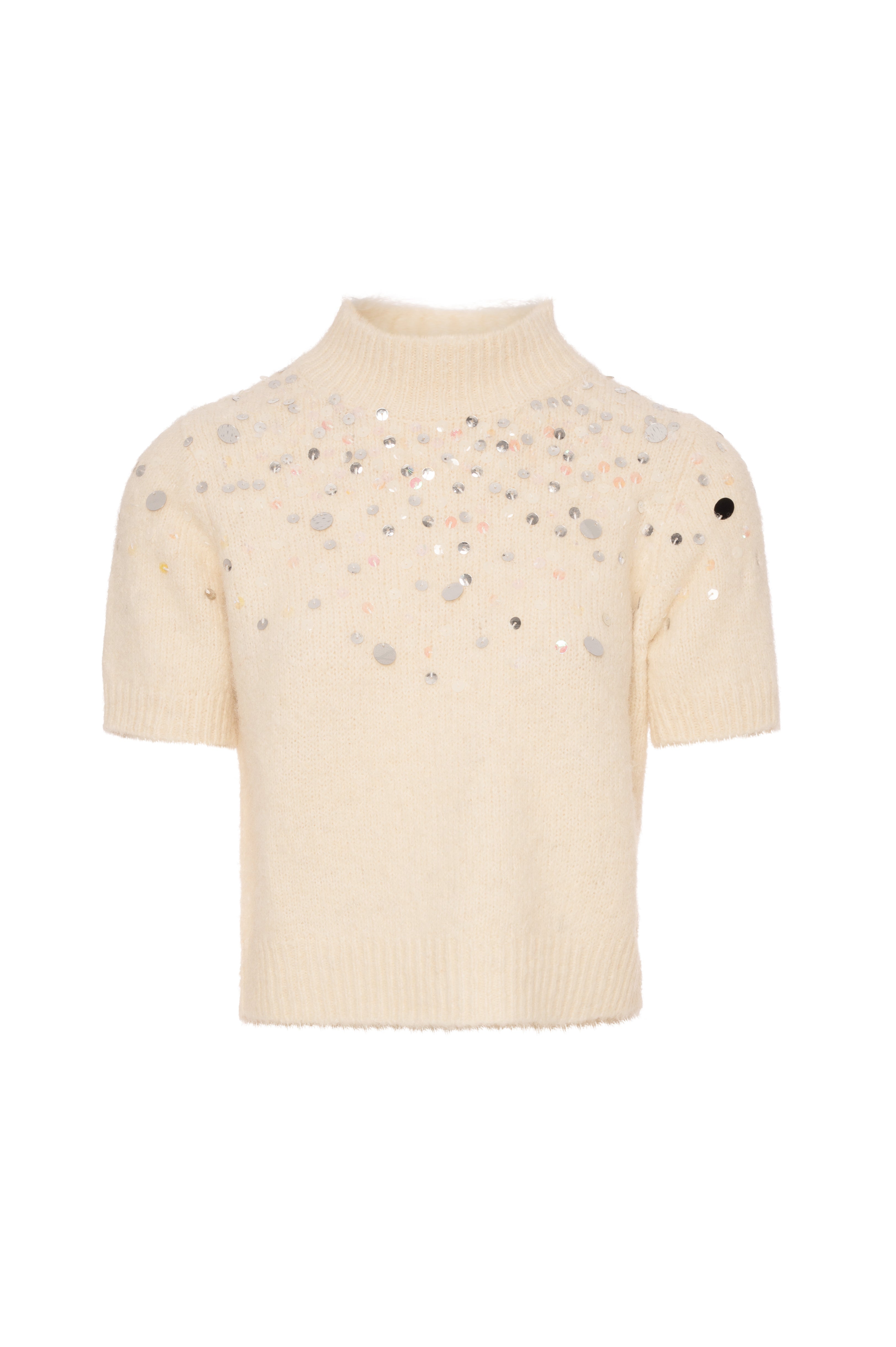 Knitwear cropped with shiny applications Fracomina FY26WT7059K563R9-K59-1