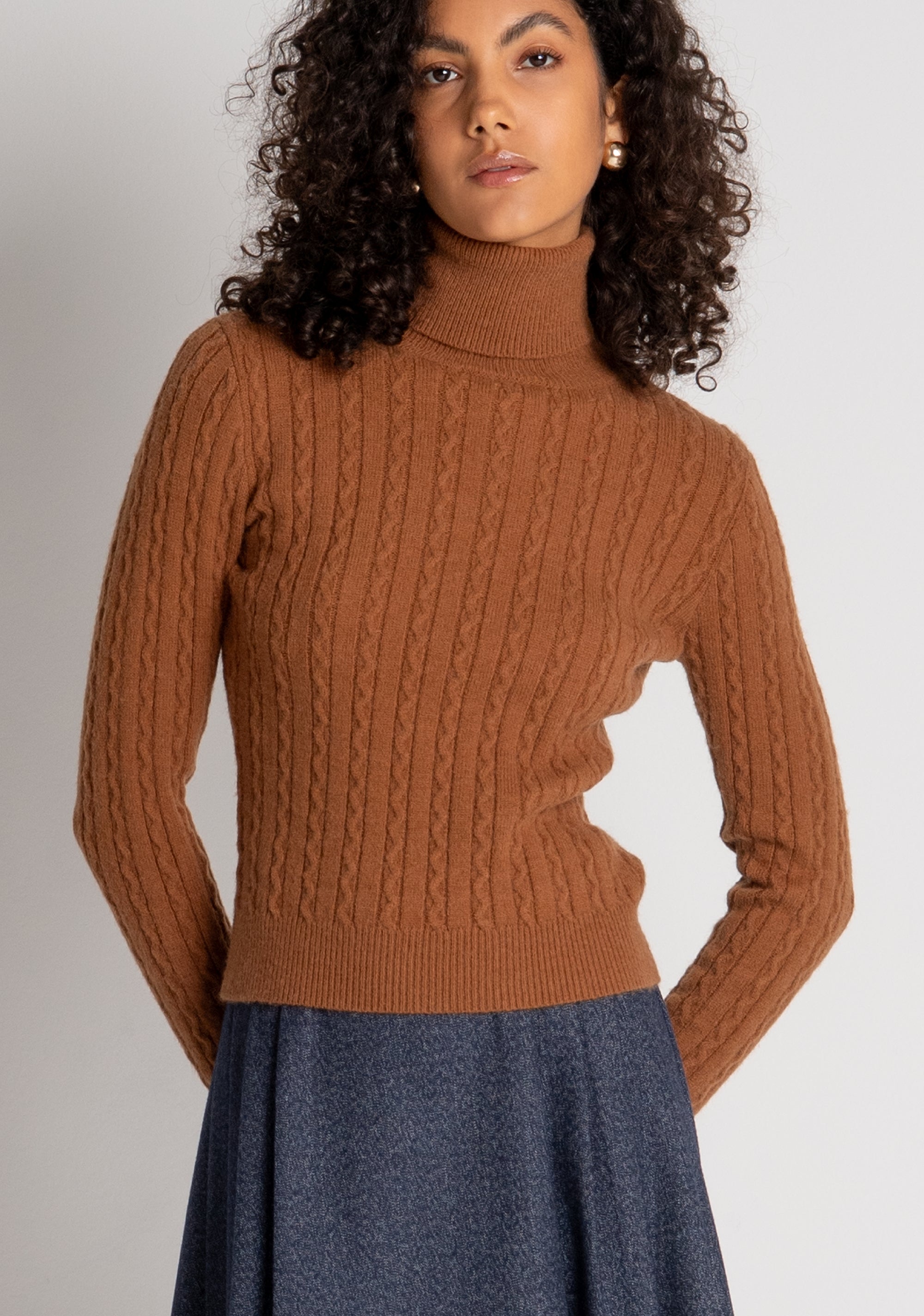 Knitwear slim fit with cable stitch Fracomina FY26WT7062K45801-A25-2