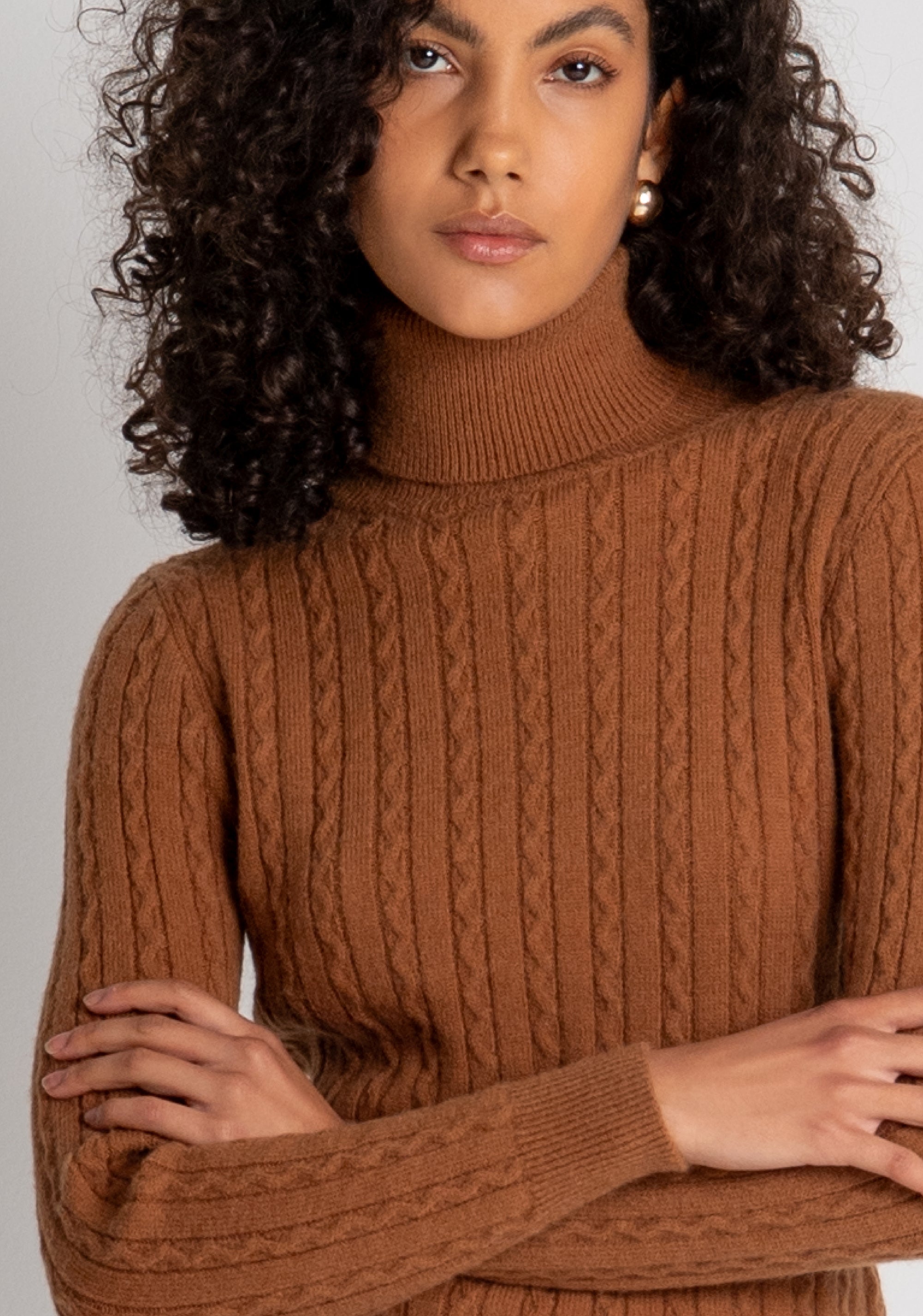 Knitwear slim fit with cable stitch Fracomina FY26WT7062K45801-A25-3