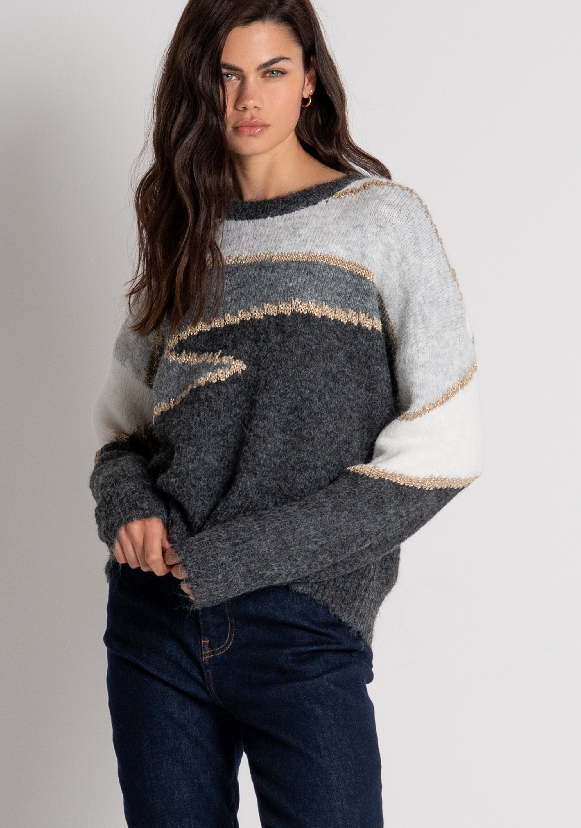 Knitwear regular fit with jacquard effect Fracomina FY26WT7064K563F8-M66-2