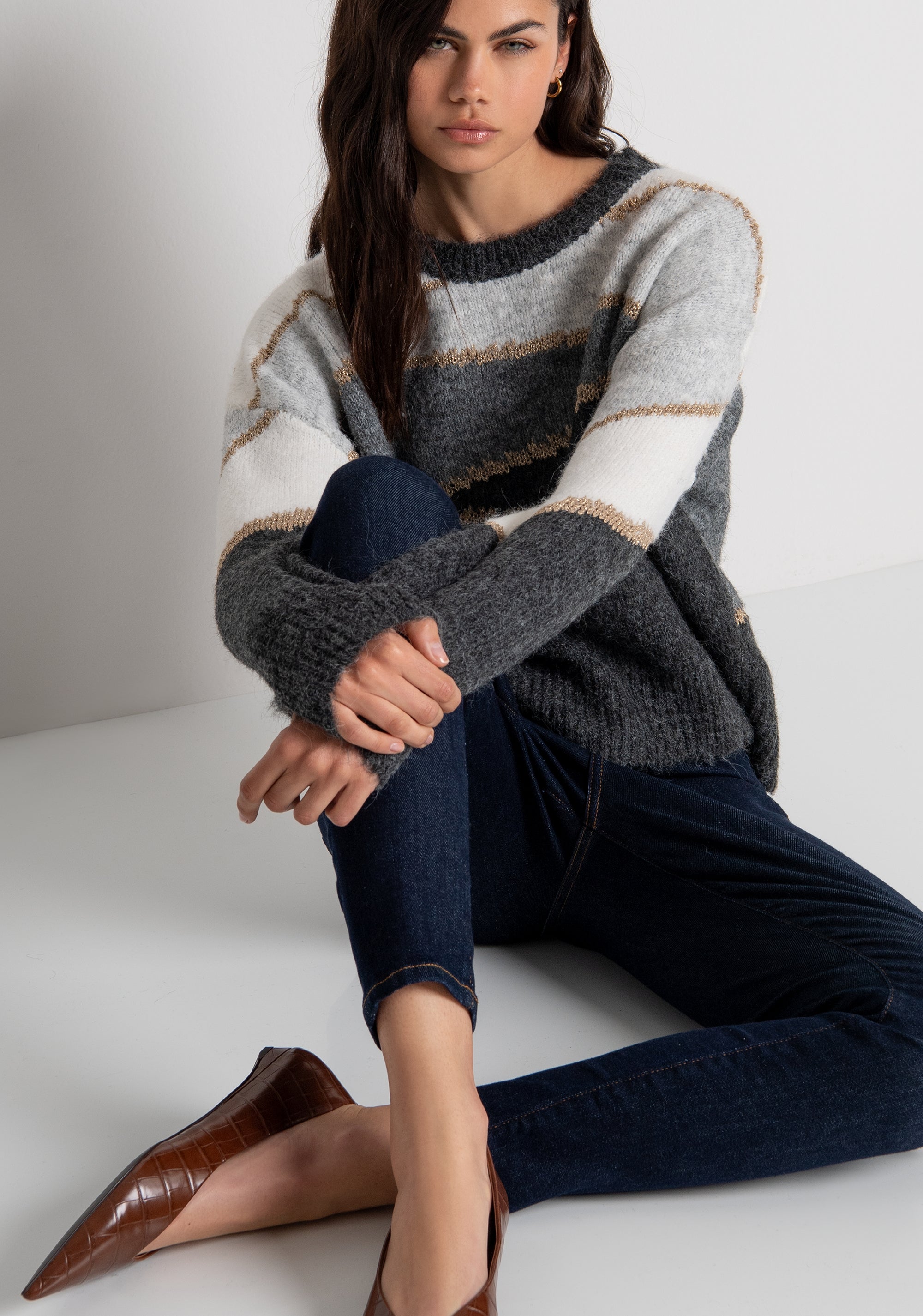 Knitwear regular fit with jacquard effect Fracomina FY26WT7064K563F8-M66