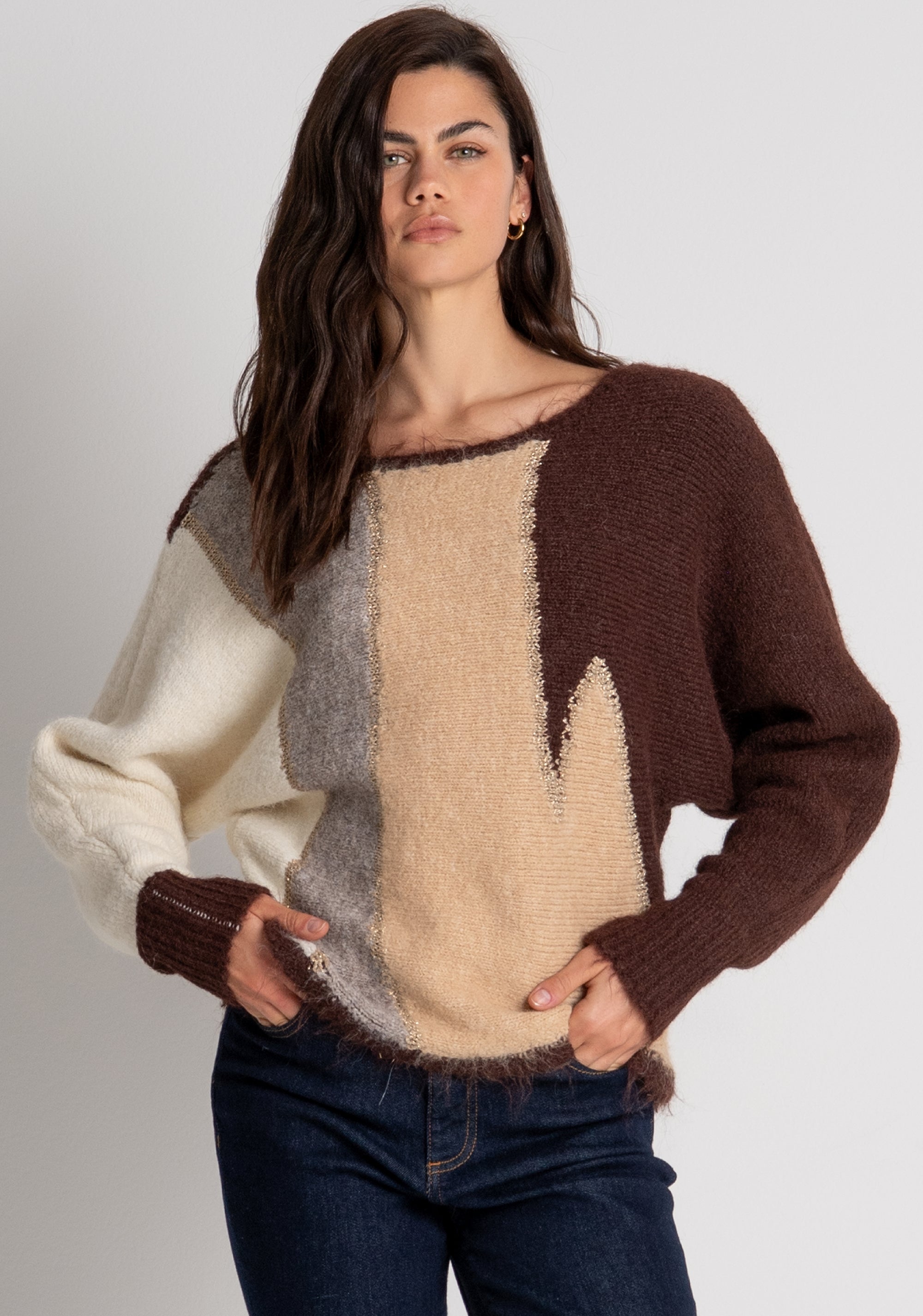 Knitwear over fit multicolor Fracomina FY26WT7065K563F8-M62-2