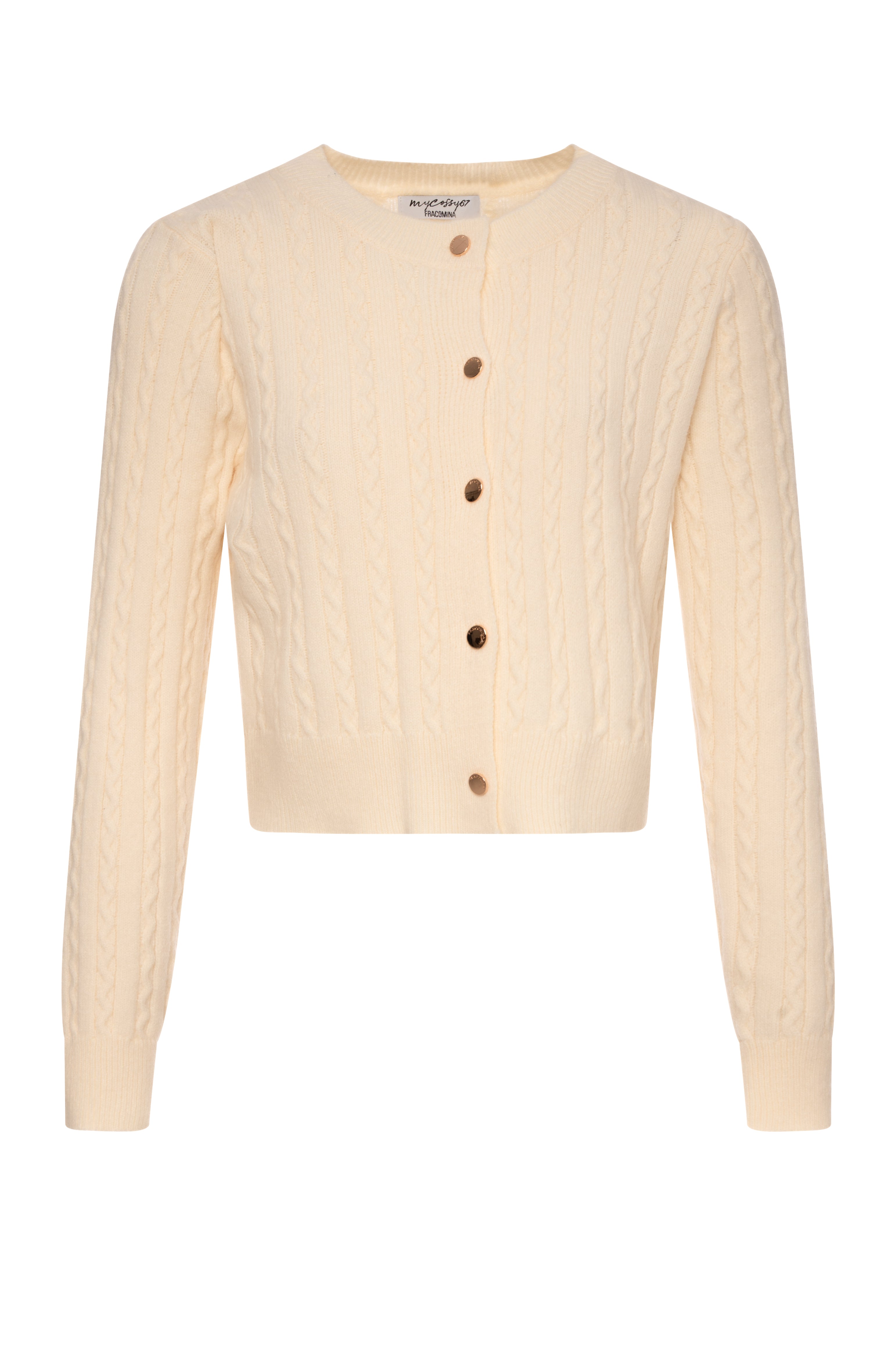Knitted cardigan regular fit with cable stitch Fracomina FY26WT8037K45801-K59-1
