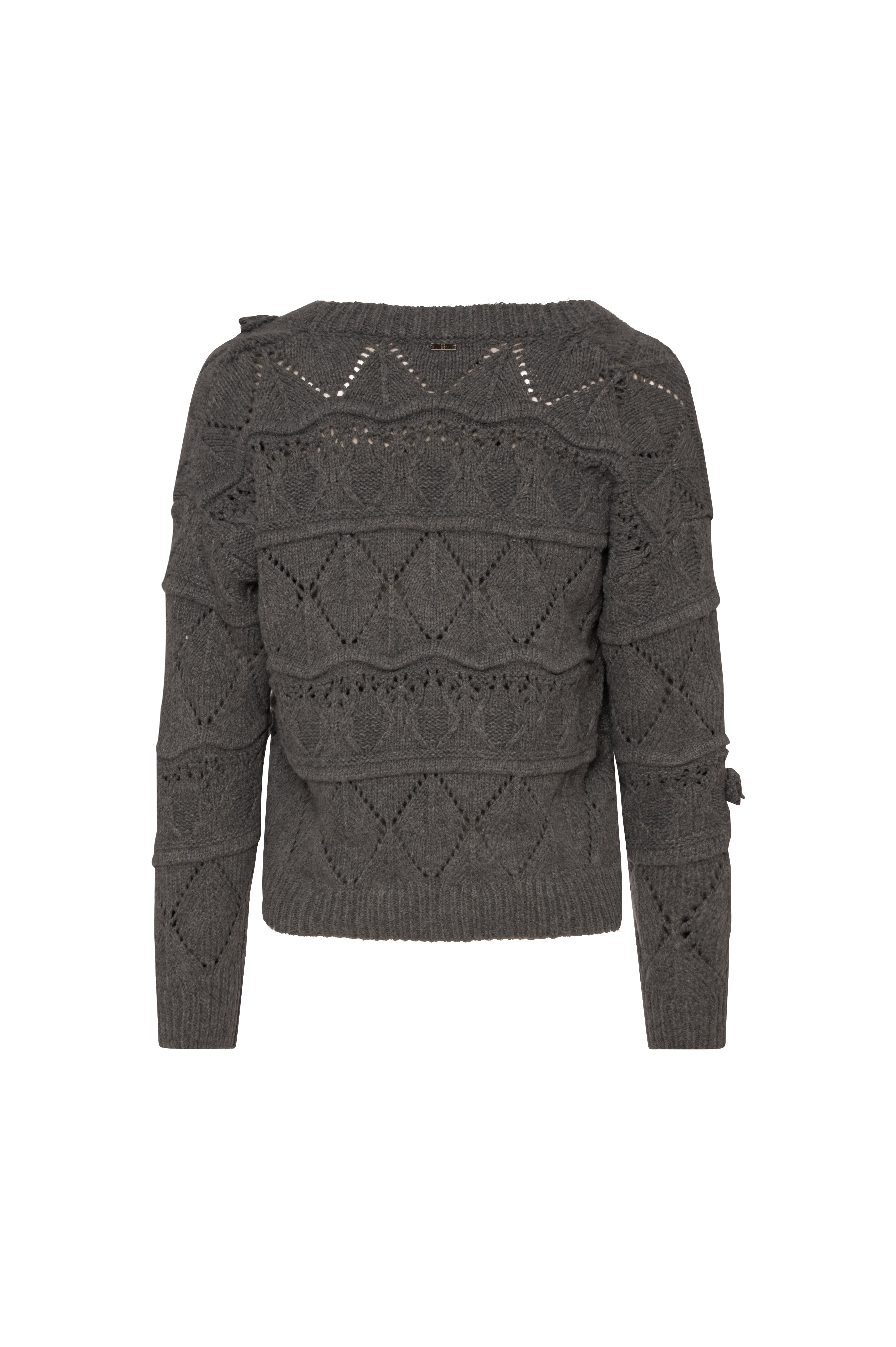 Knitted cardigan regular fit with cable stitch and openwork Fracomina FY26WT8038K47401-KE9-2