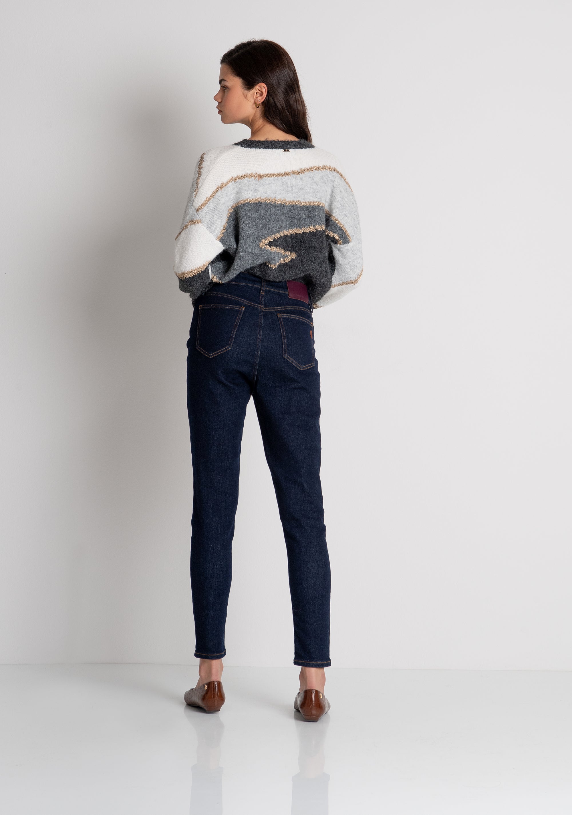 Jeans slim fit made in denim with dark wash Fracomina FY26WV1010D46093-L23-4