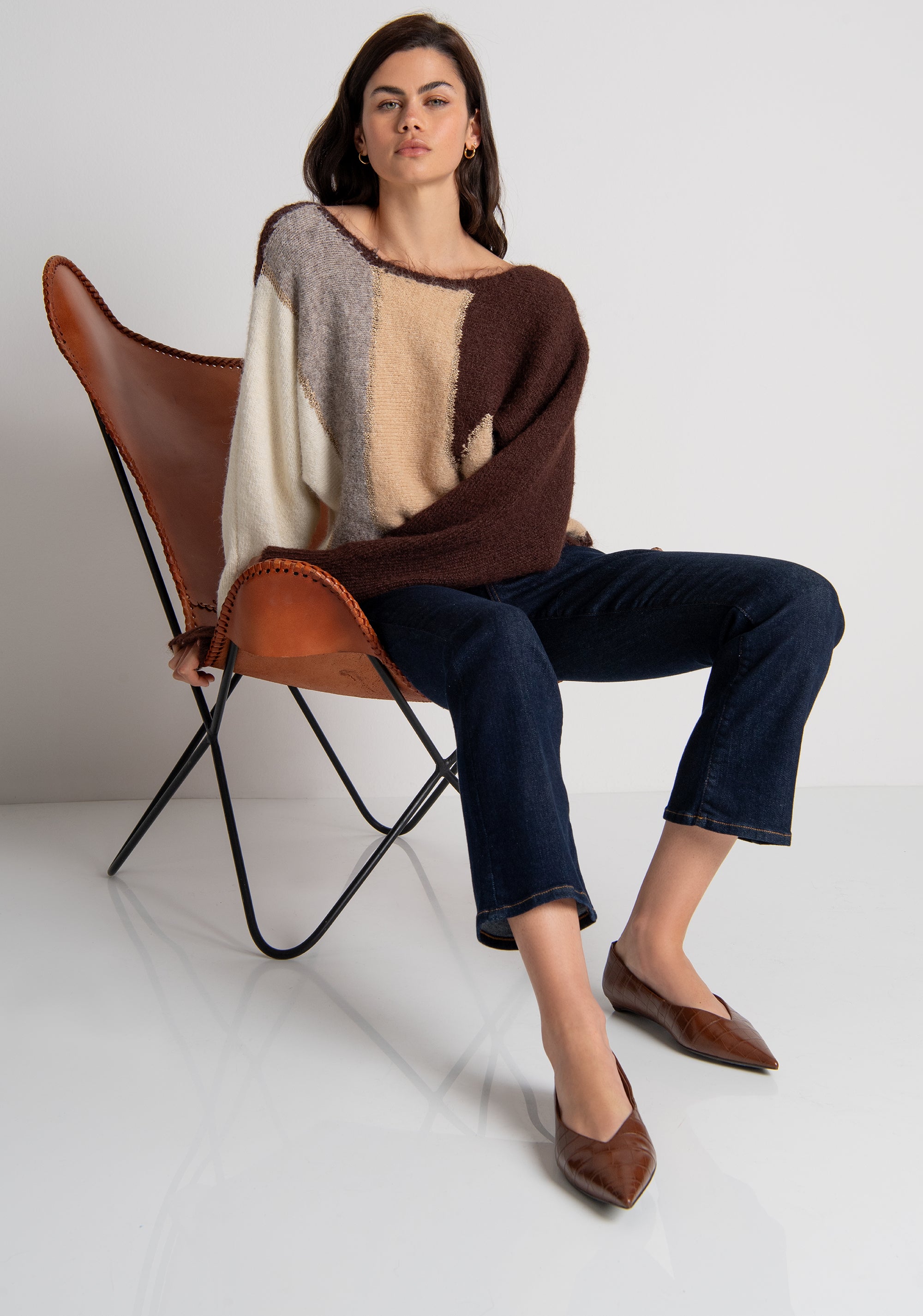 Jeans cropped made in denim with raw wash Fracomina FY26WV9006D46093-L23