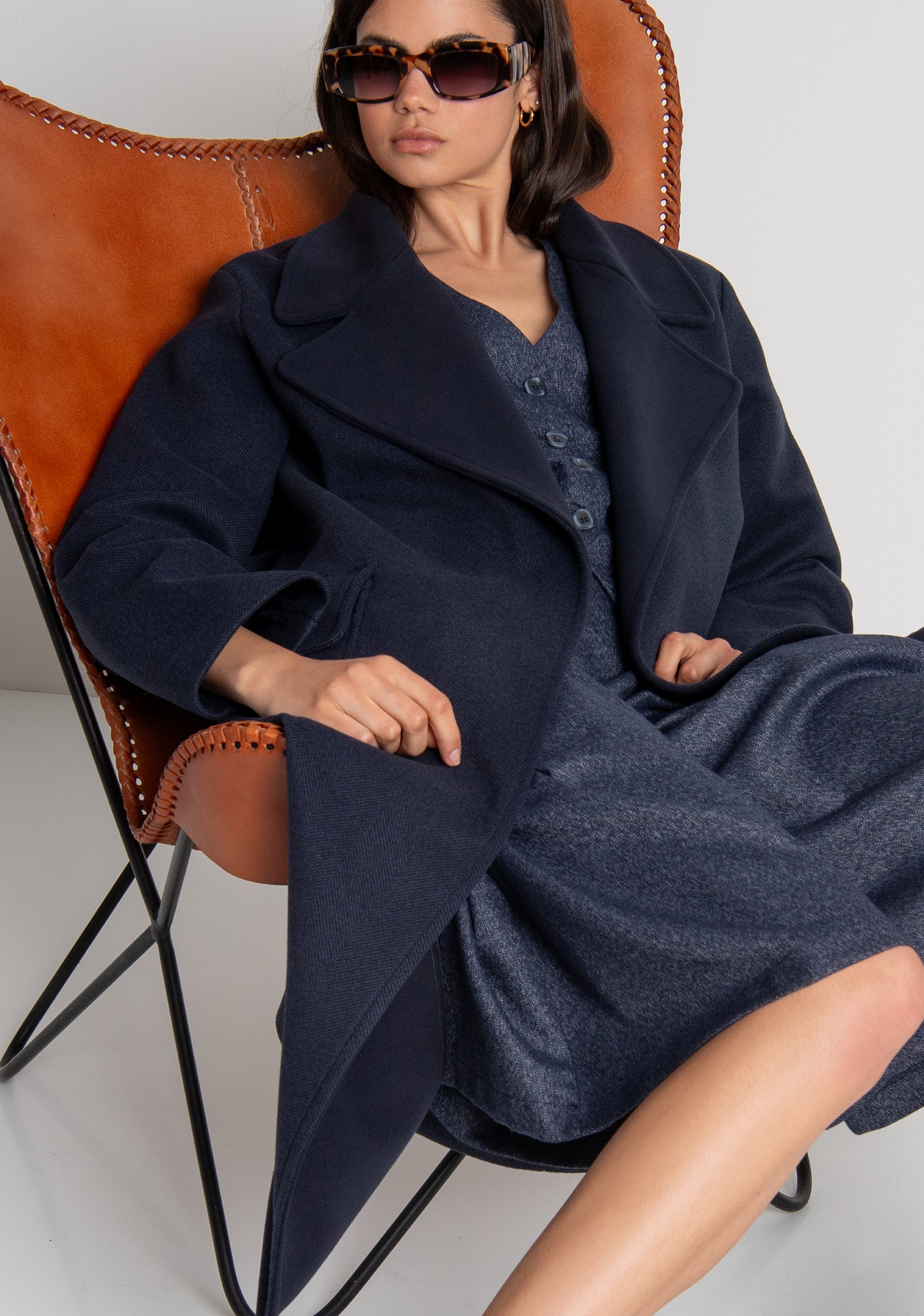 Long coat regular fit made in cloth Fracomina FZ26WC1001W86401-078