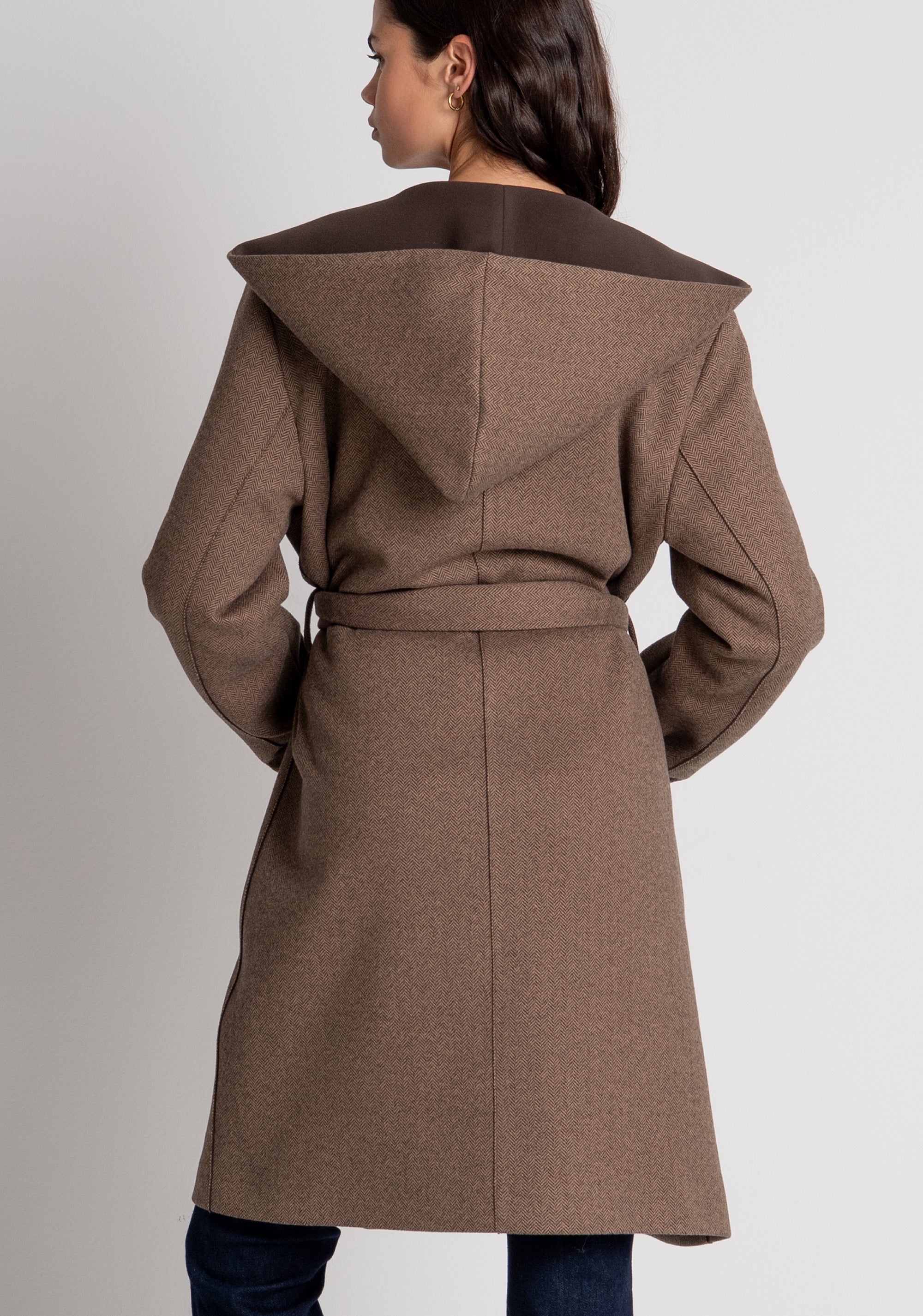 Long coat regular fit with hood Fracomina FZ26WC1002W86401-091-3