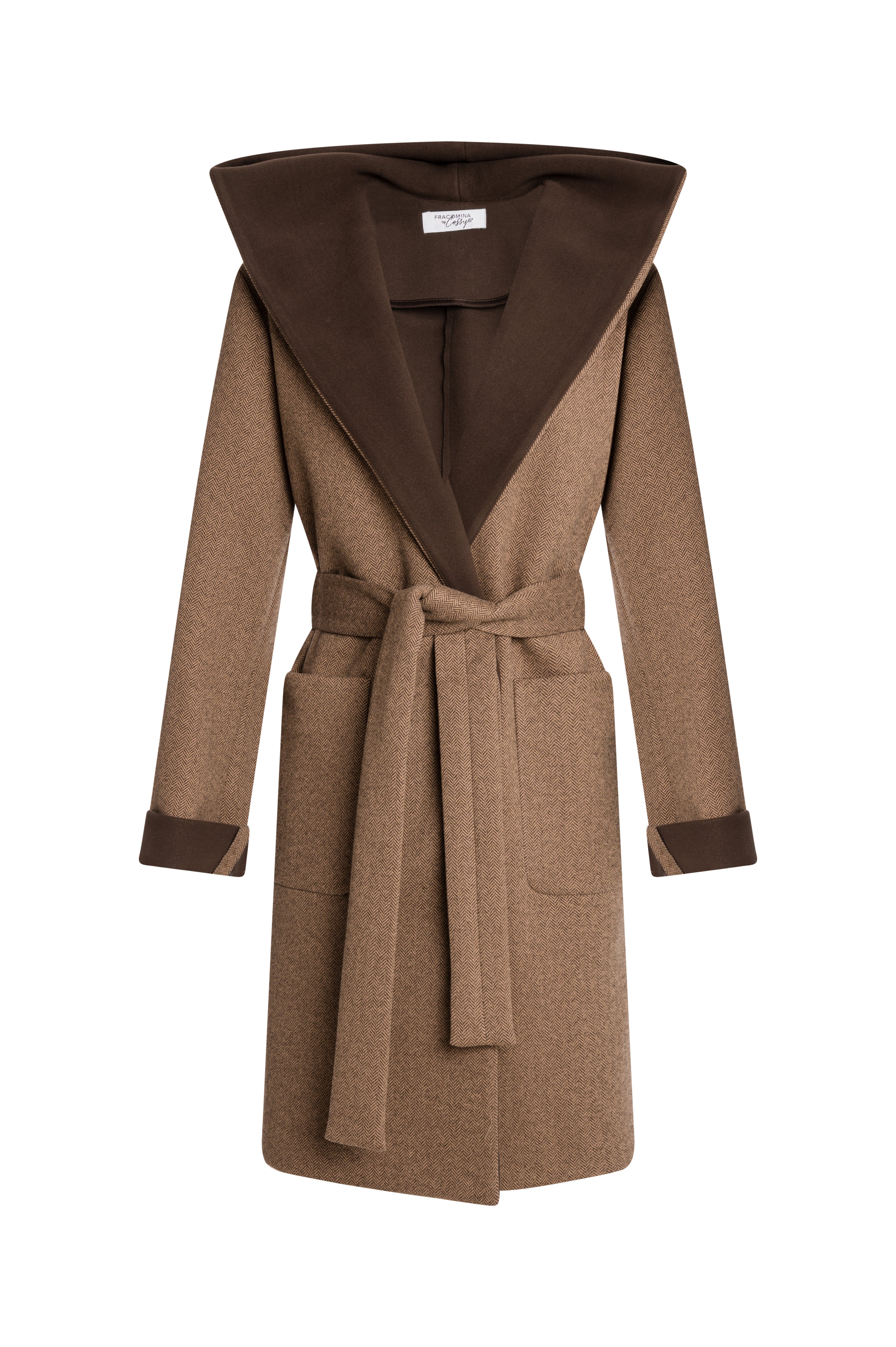 Long coat regular fit with hood Fracomina FZ26WC1002W86401-K06-1