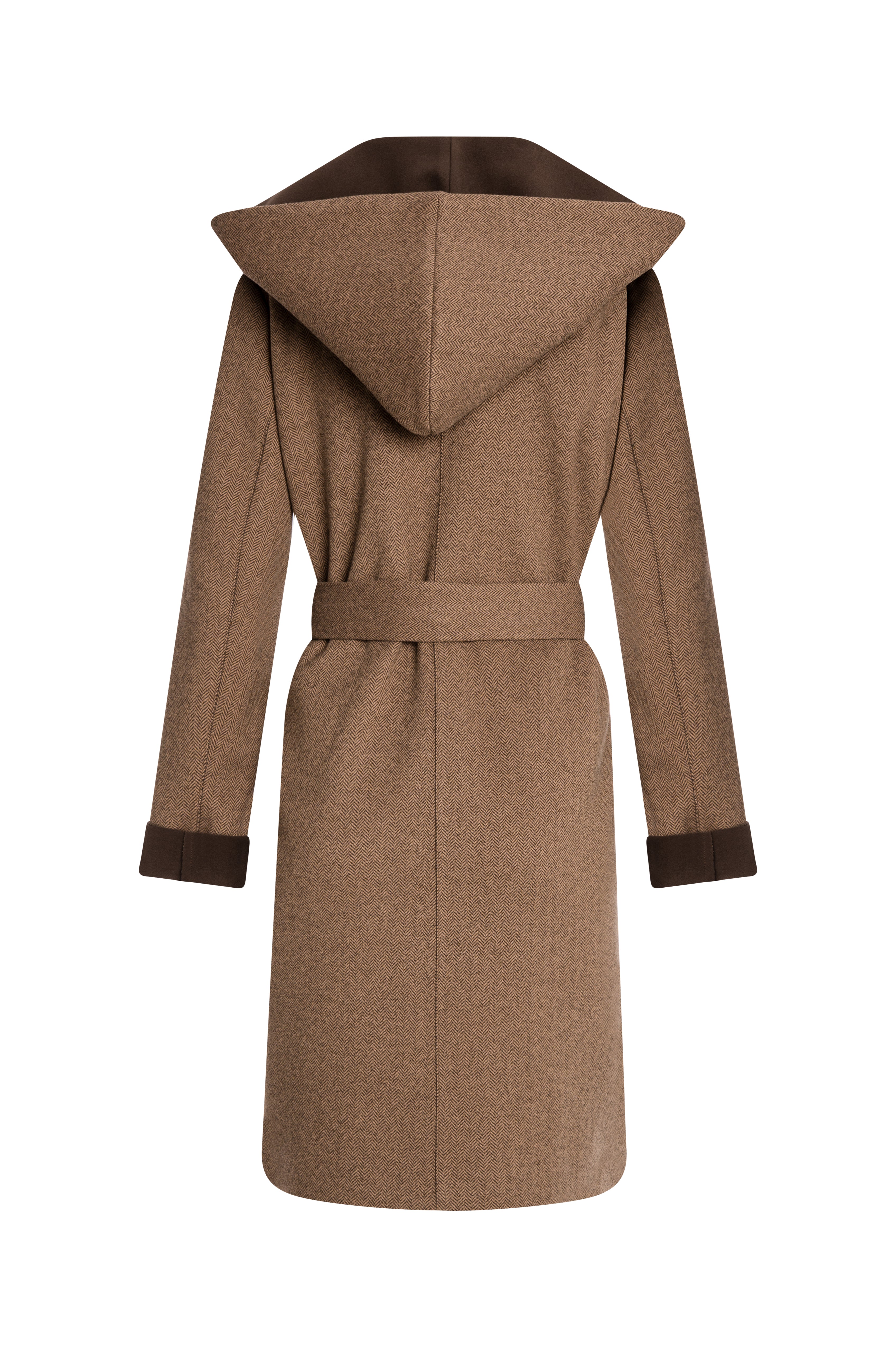 Long coat regular fit with hood Fracomina FZ26WC1002W86401-K06-2