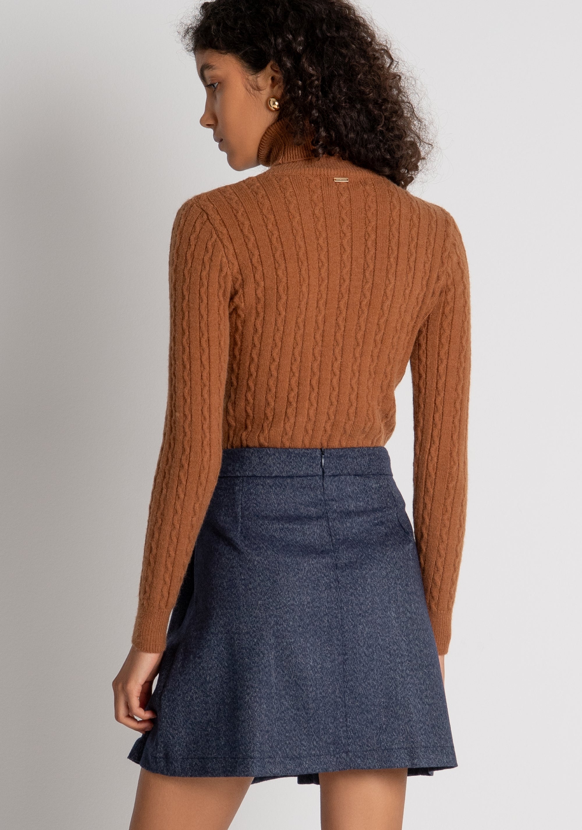 Mini pleated skirt flare Fracomina FZ26WG1001W56101-078-3