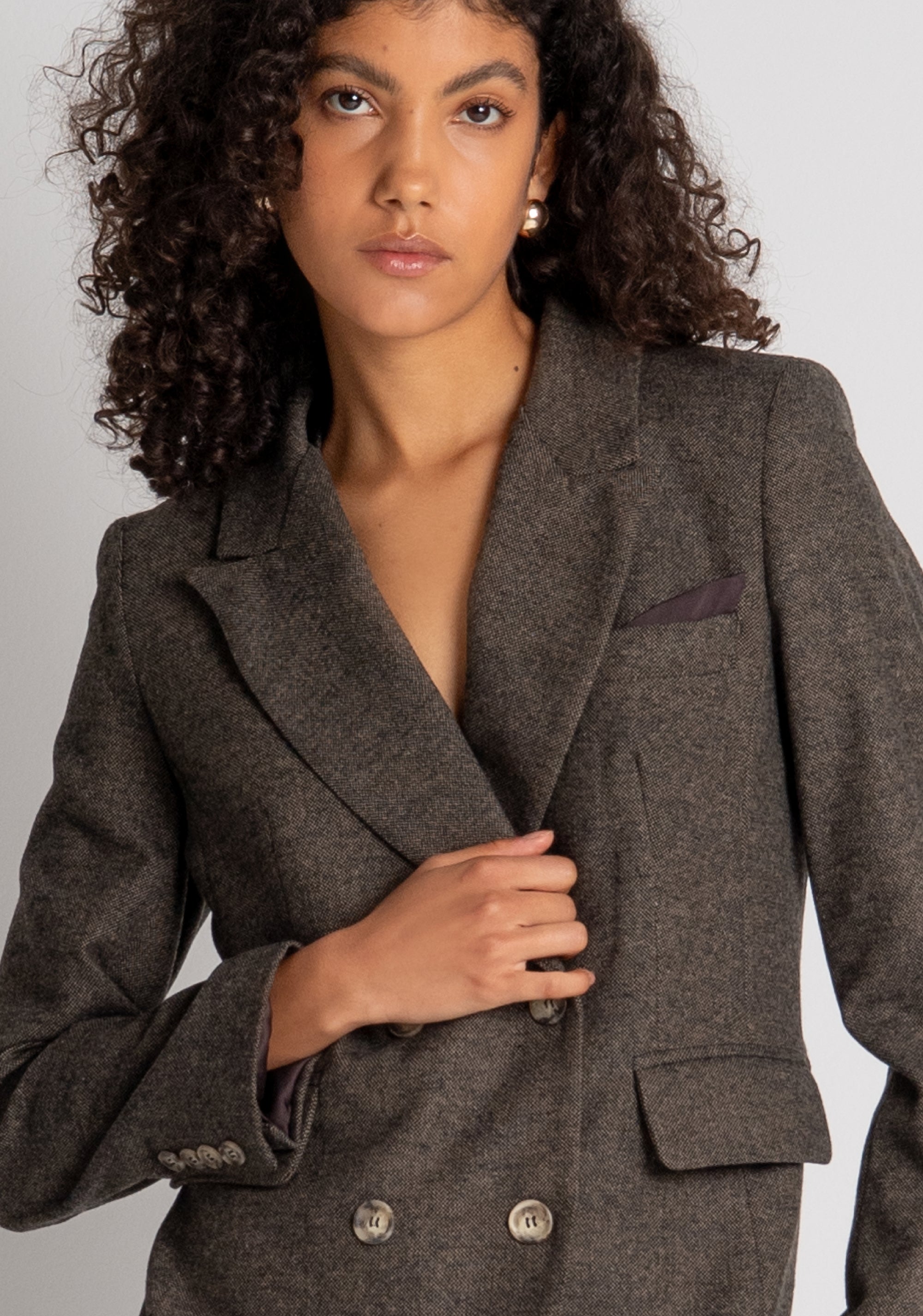 Blazer jacket regular fit double breasted with wool Fracomina FZ26WJ3001W73601-091-3