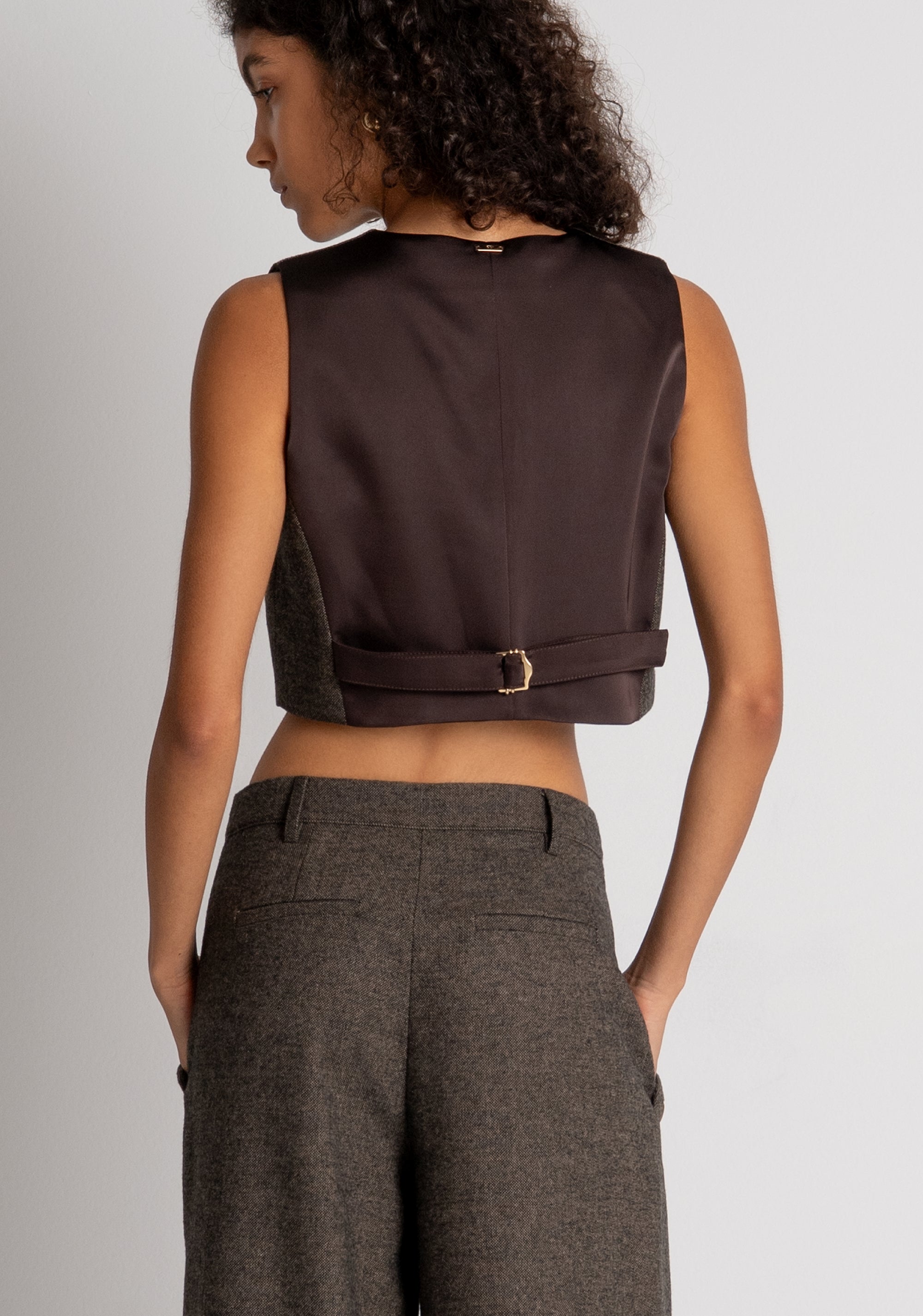 Gilet slim fit single breasted with wool Fracomina FZ26WJ5002W73601-091-3