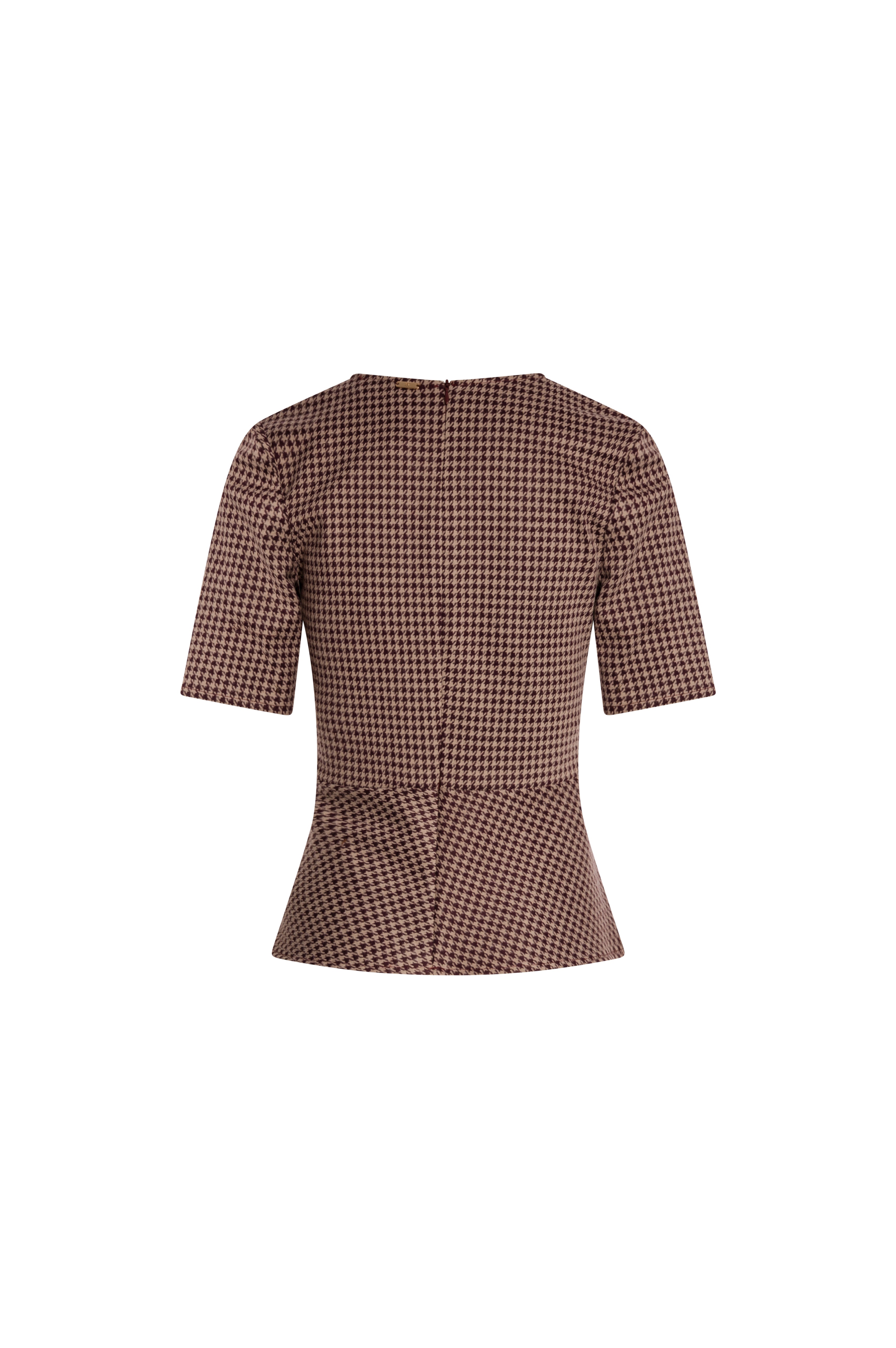 Blouse regular fit made in pied de poule fabric Fracomina FZ26WT1001W461F6-KM7-2