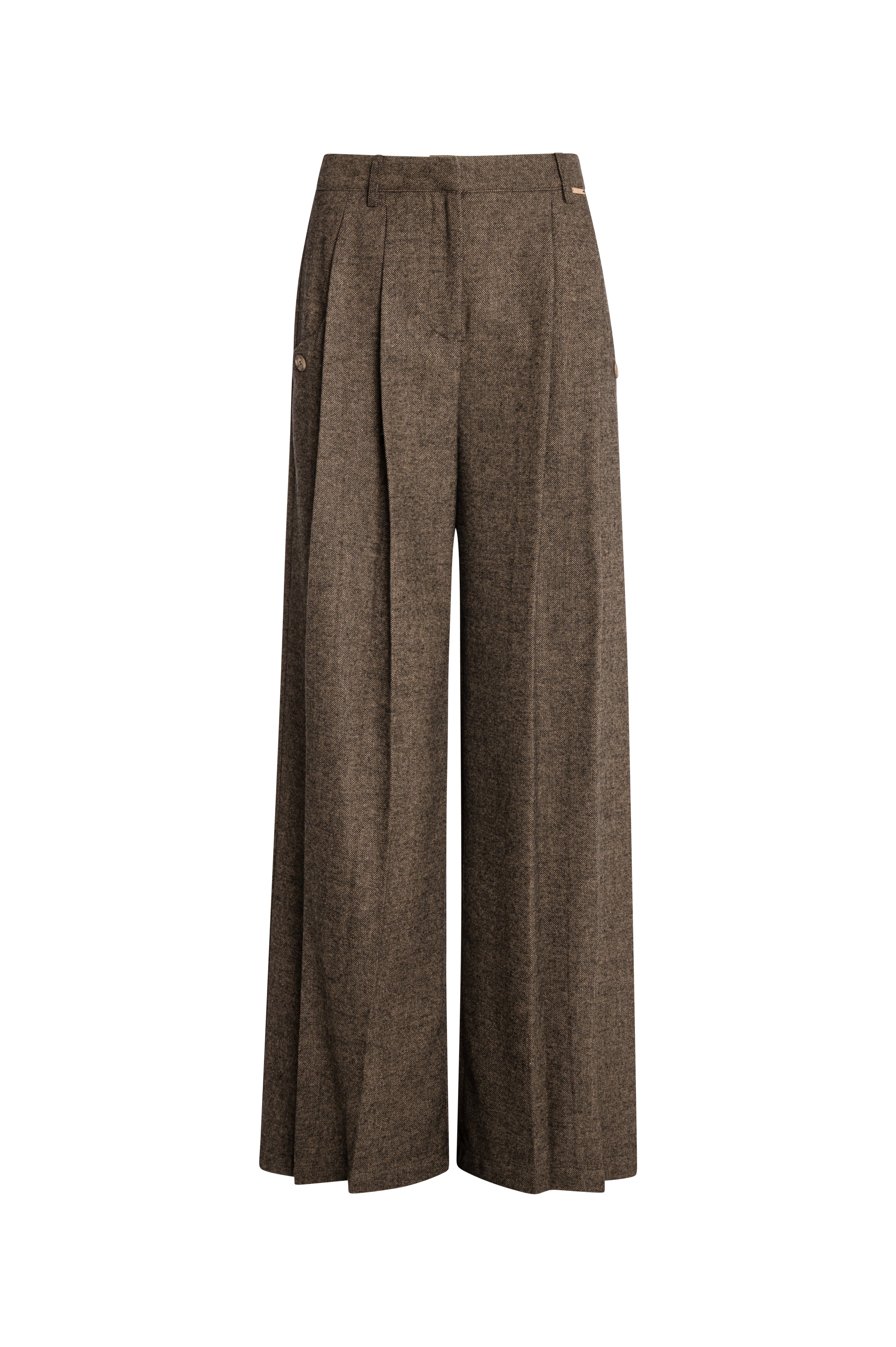 Palazzo pant wide fit made in tweed Fracomina FZ26WV3002W73601-K06-1