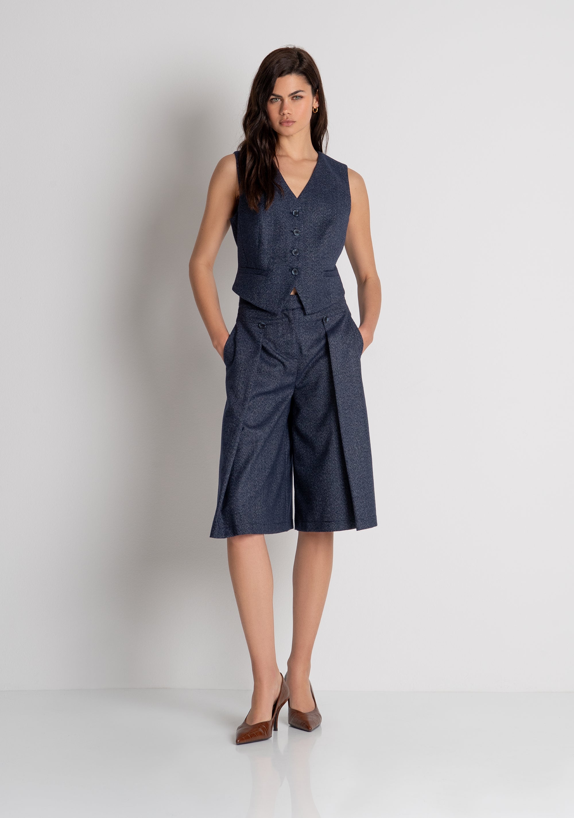 Bermuda regular fit made in tweed Fracomina FZ26WV6001W56101-078-2