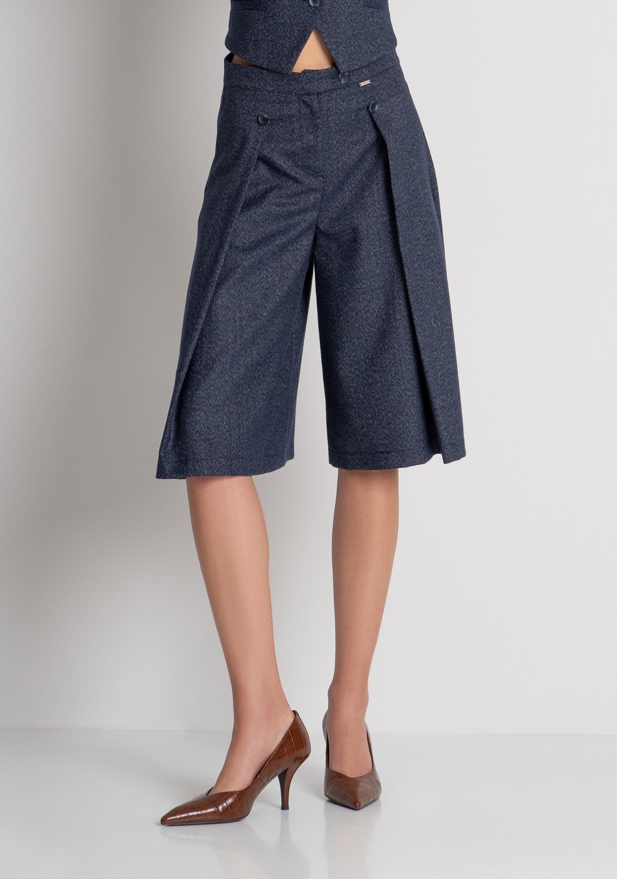 Bermuda regular fit made in tweed Fracomina FZ26WV6001W56101-078-3