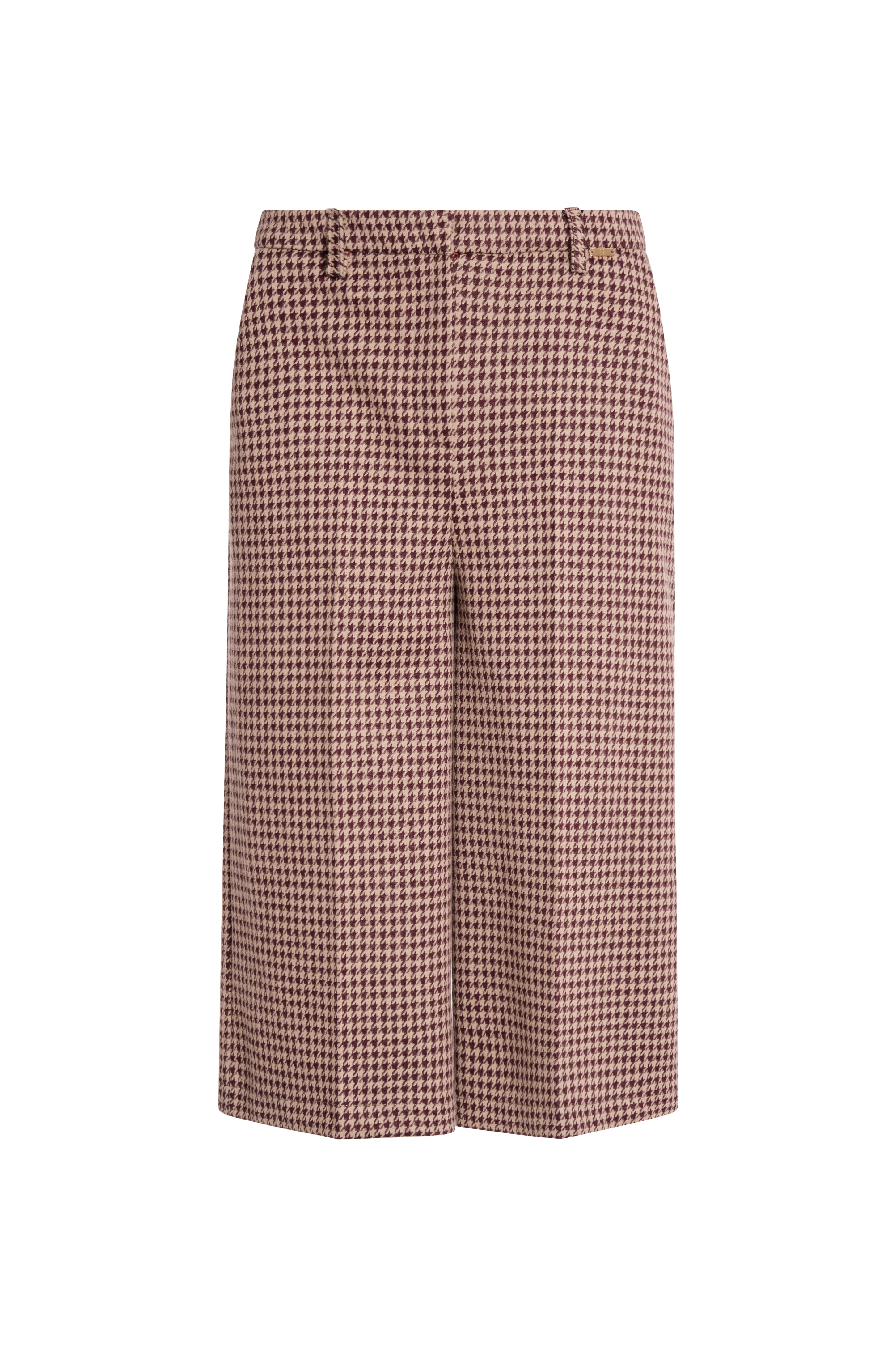 Pant regular fit cropped made in pied de poule fabric Fracomina FZ26WV9001W461F6-KM7-1