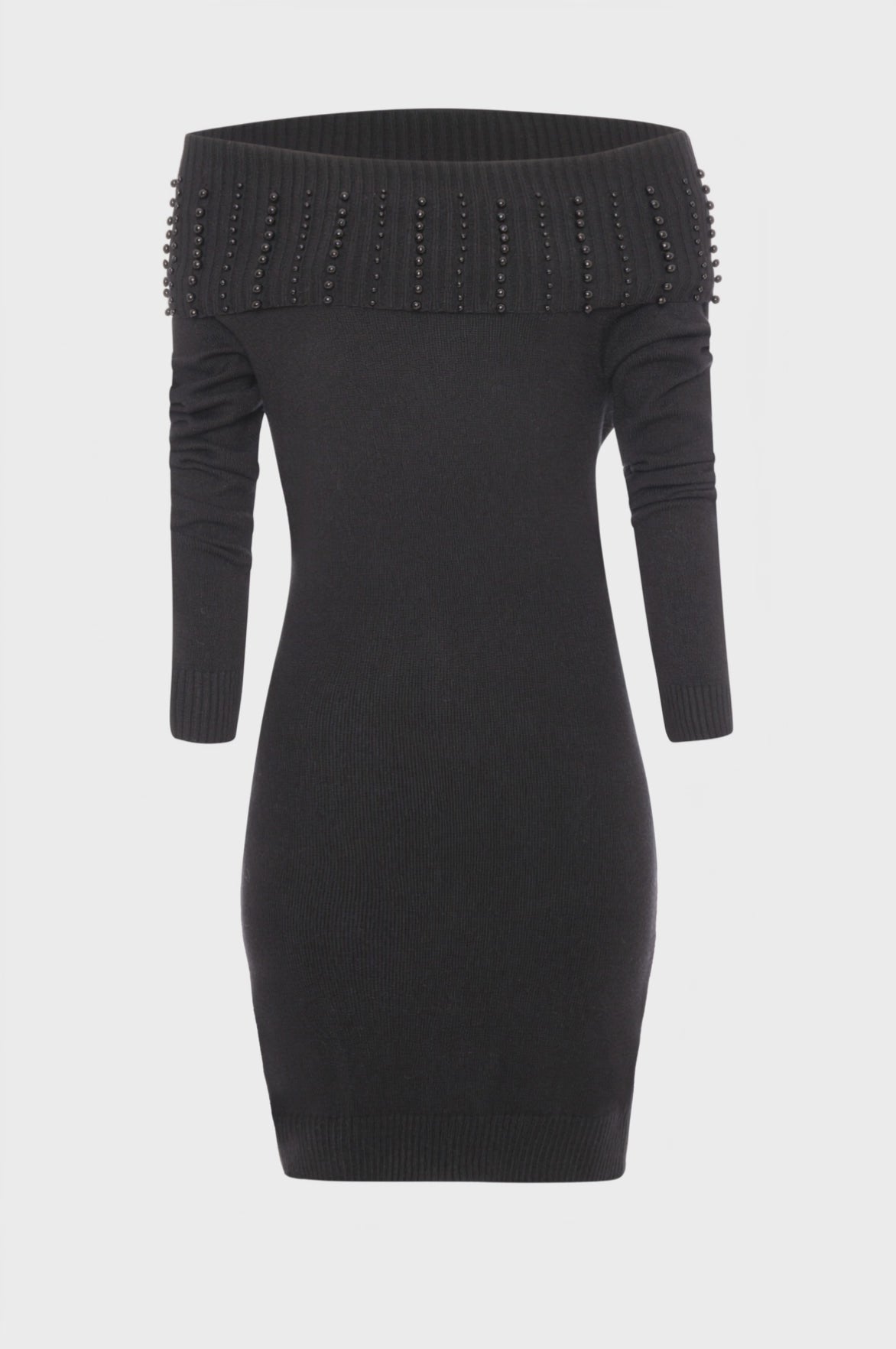 Knitted mini dress slim fit