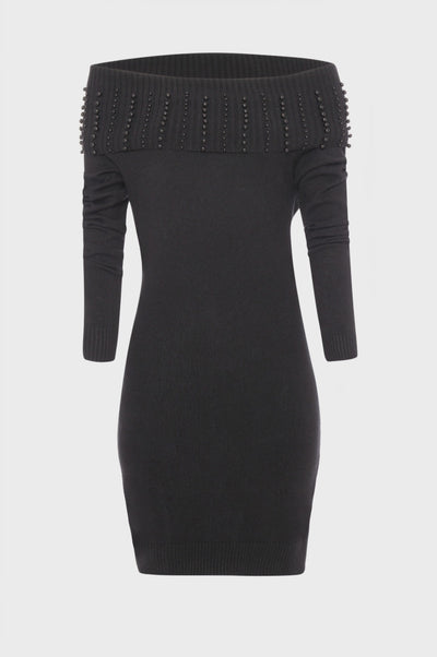 Knitted mini dress slim fit