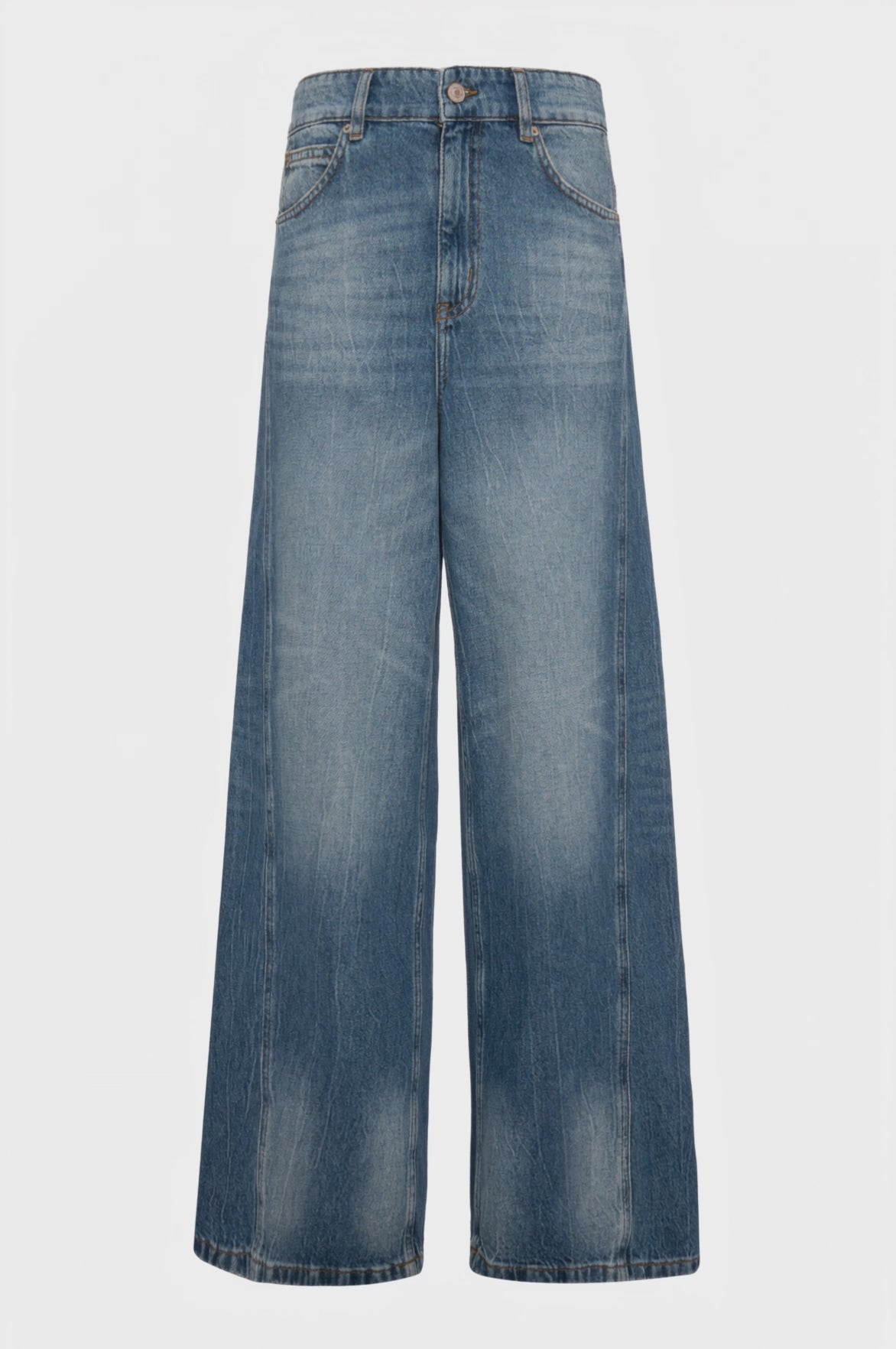 Jeans flare made in denim with middle strong wash