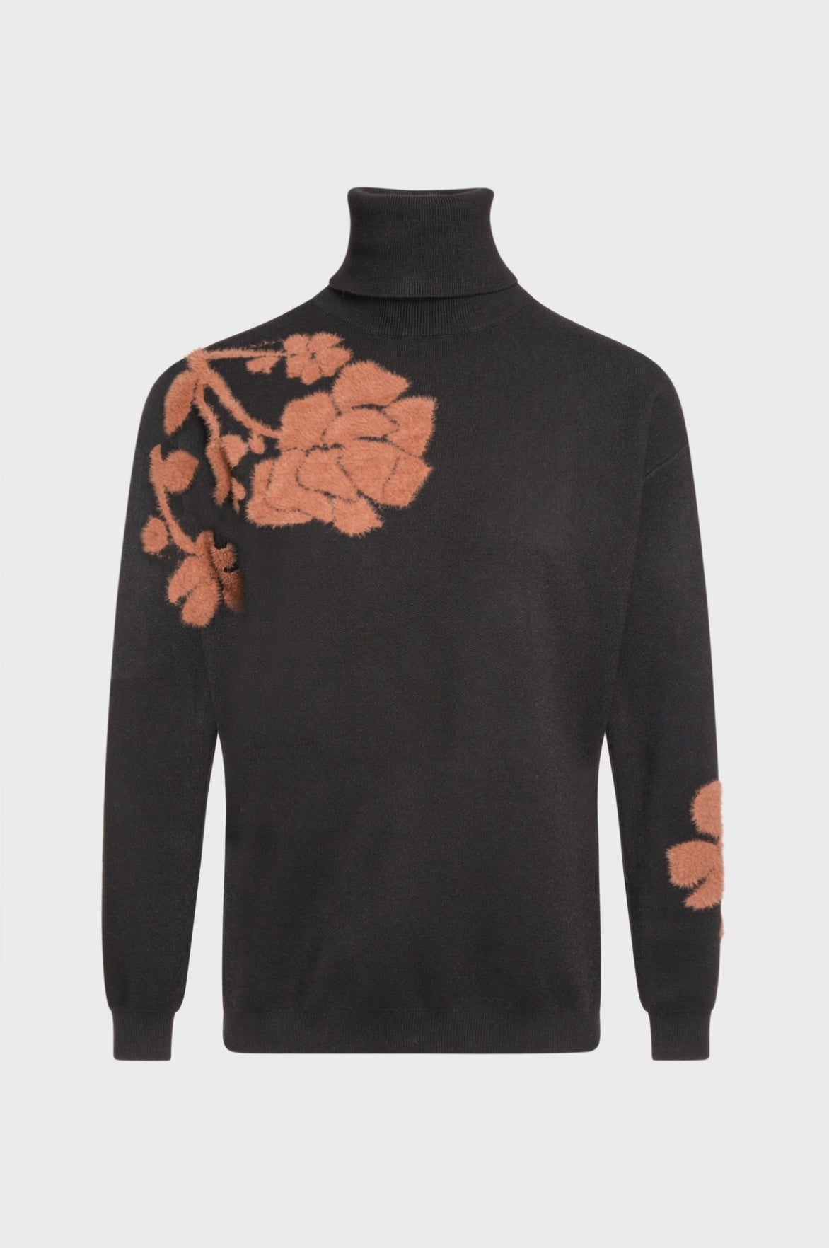 Knitwear regular fit with flowery jacquard effect