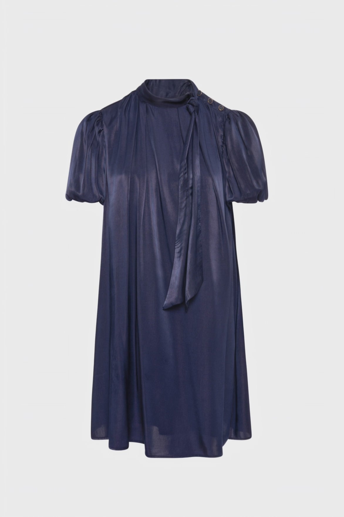 Dress A-shape with sash at the neck