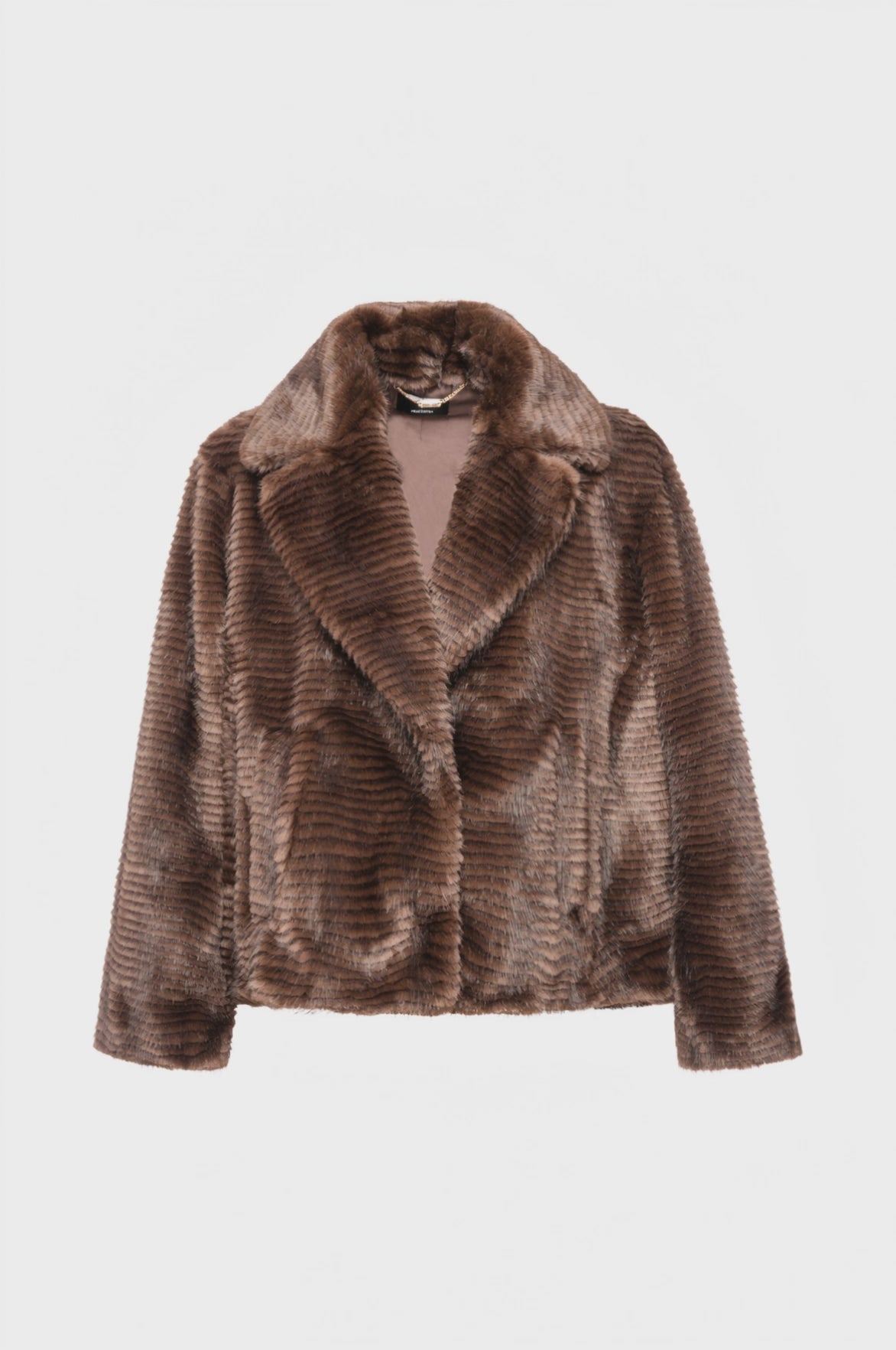 Jacket regular fit made in fake fur
