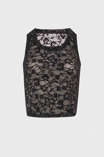 Tank top slim fit made in lace