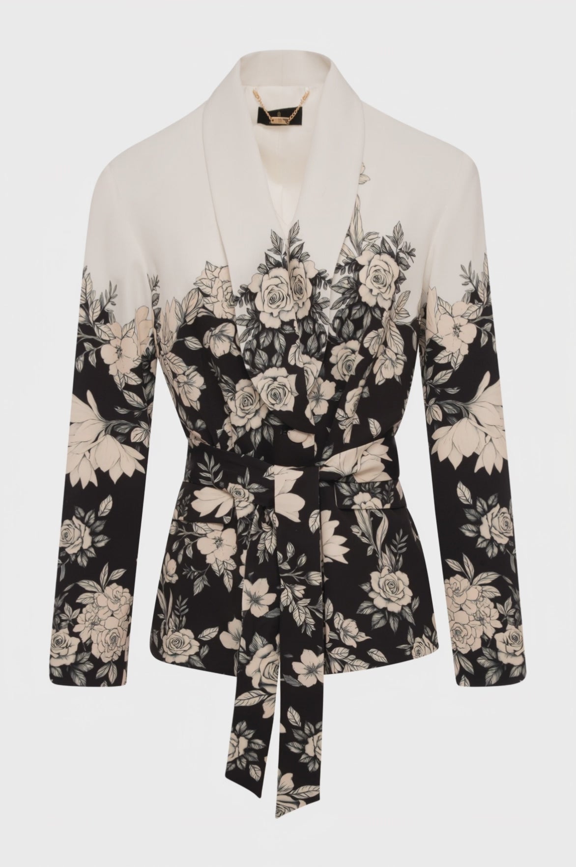 Blazer jacket regular fit with flowery pattern