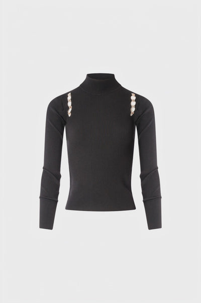 Knitwear slim fit with high neck