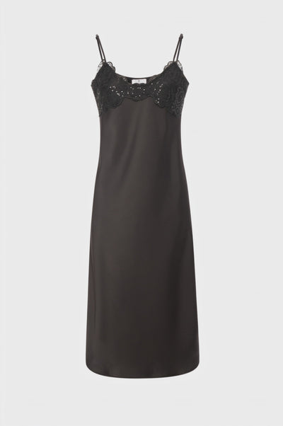 Petticoat dress middle length made in satin