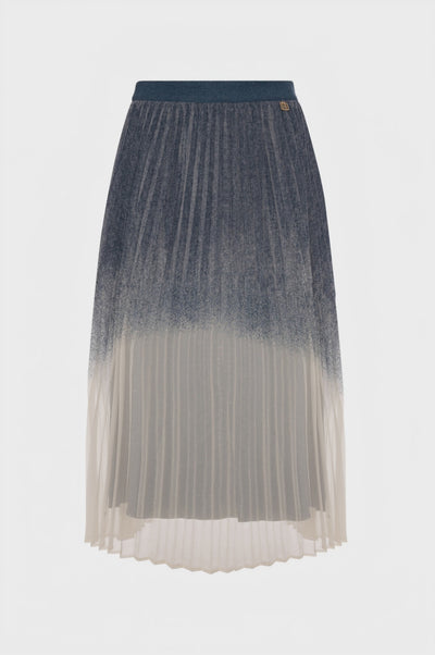 Pleated skirt flare middle length