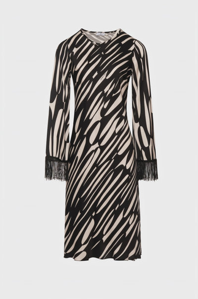 Dress regular fit middle length with conceptual pattern