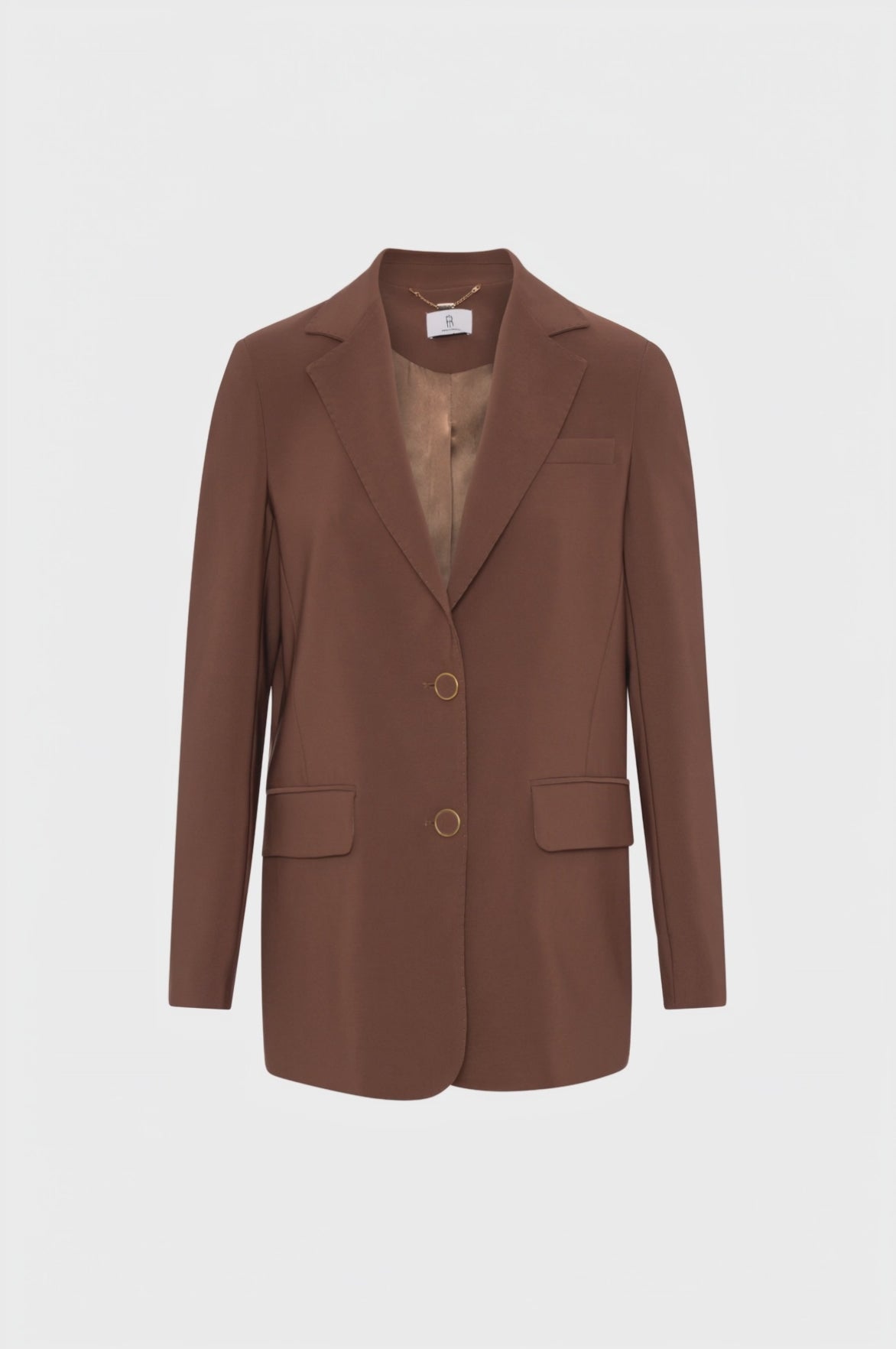 Long blazer jacket over fit single breasted