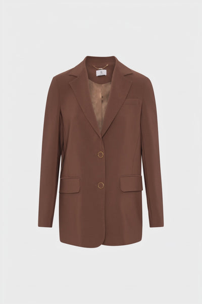Long blazer jacket over fit single breasted