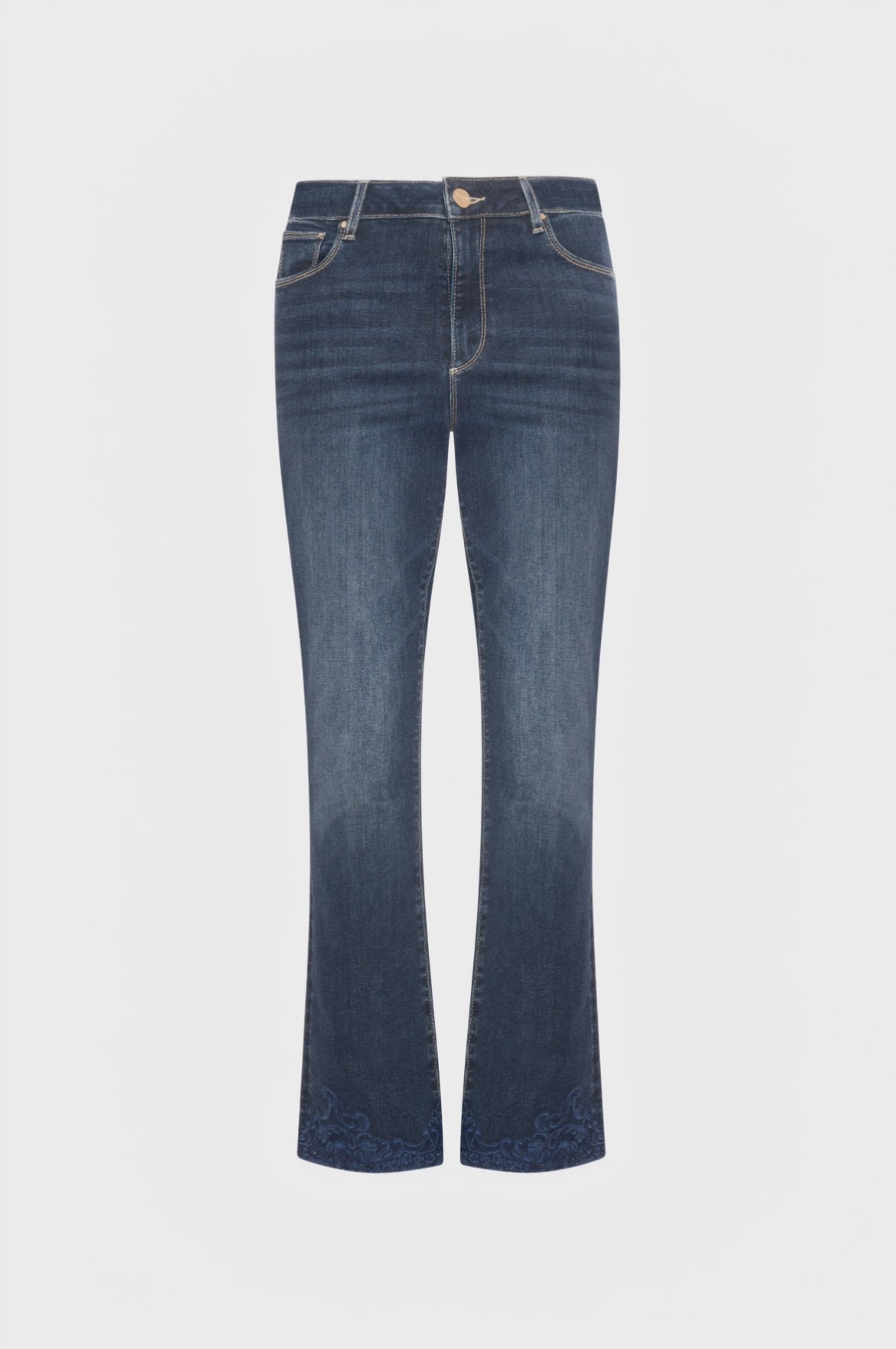 Jeans cropped made in denim with push-up effect and middle wash