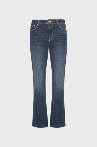Jeans cropped made in denim with push-up effect and middle wash