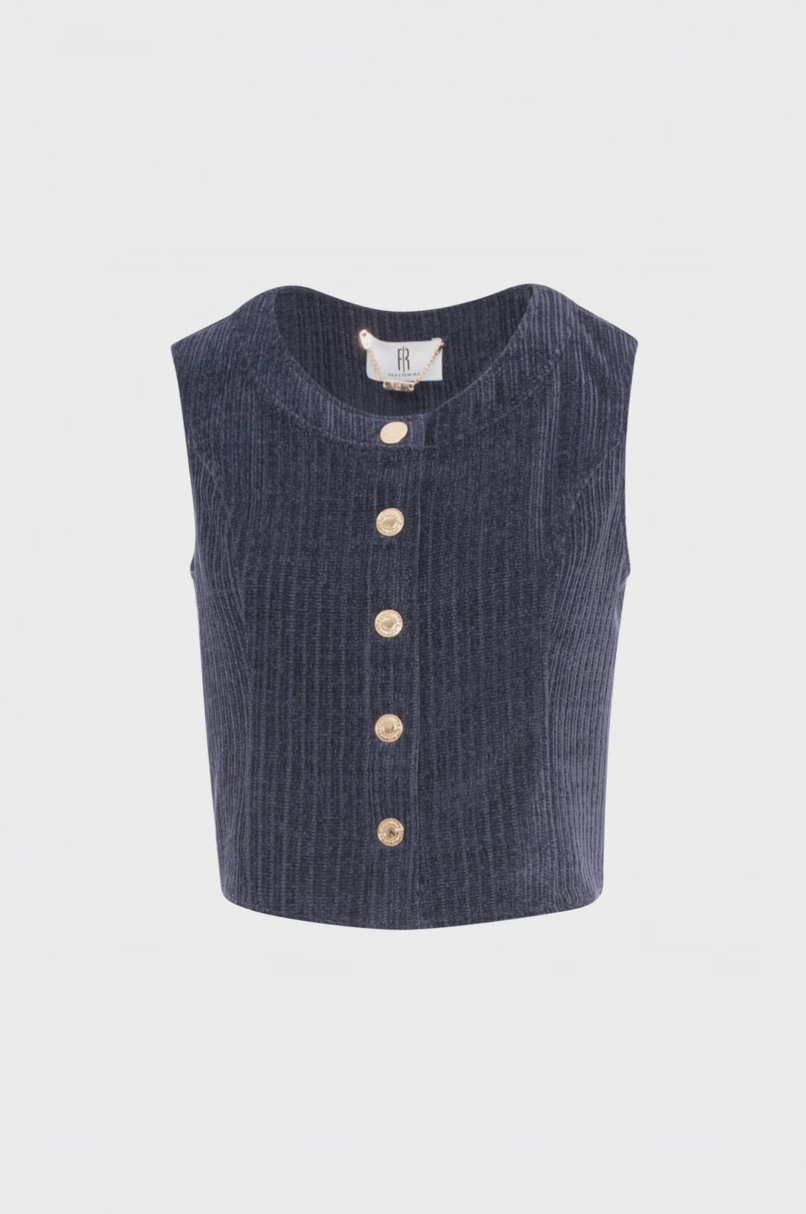Gilet regular fit made in velvet