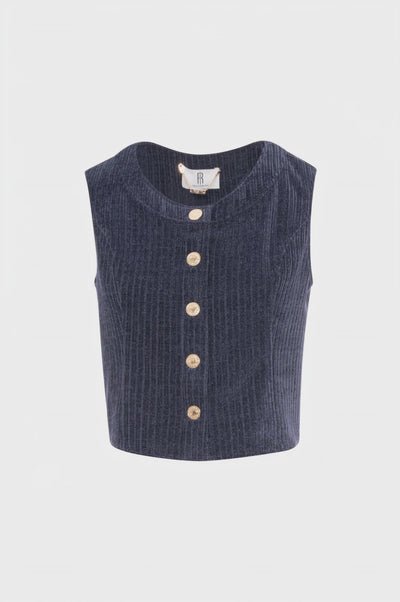 Gilet regular fit made in velvet