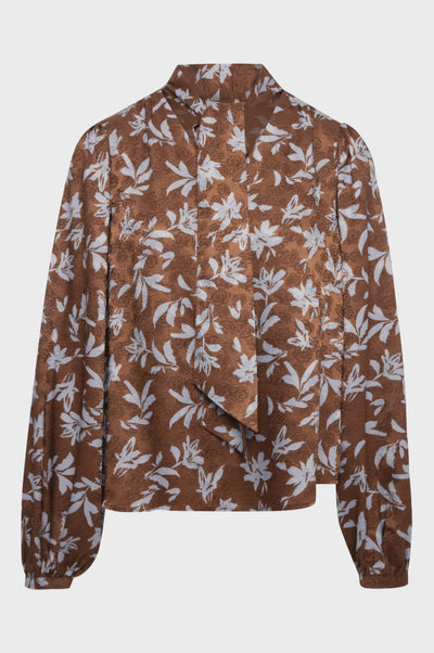 Blouse regular fit with flowery pattern