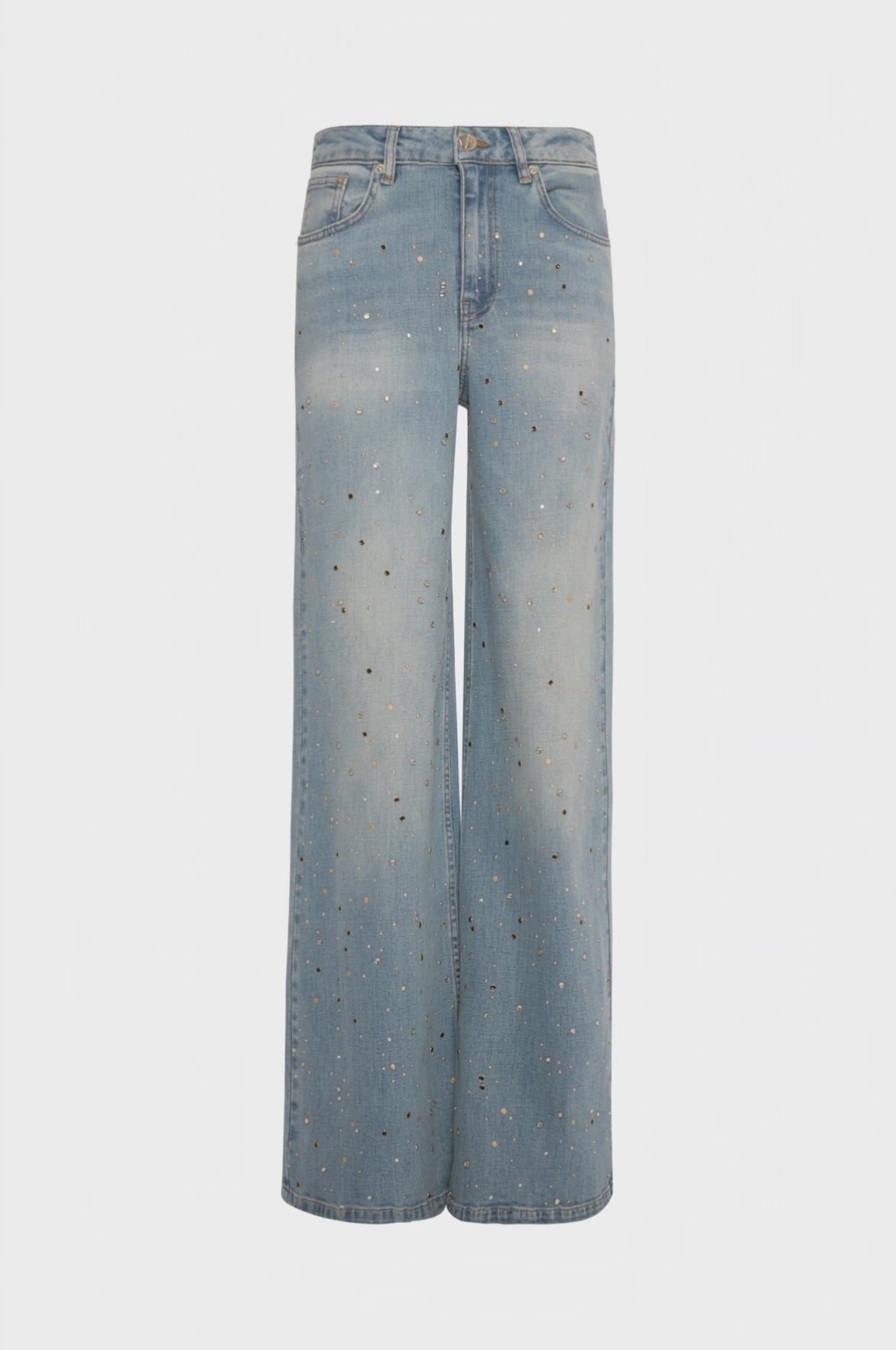 Jeans flare made in denim with light wash