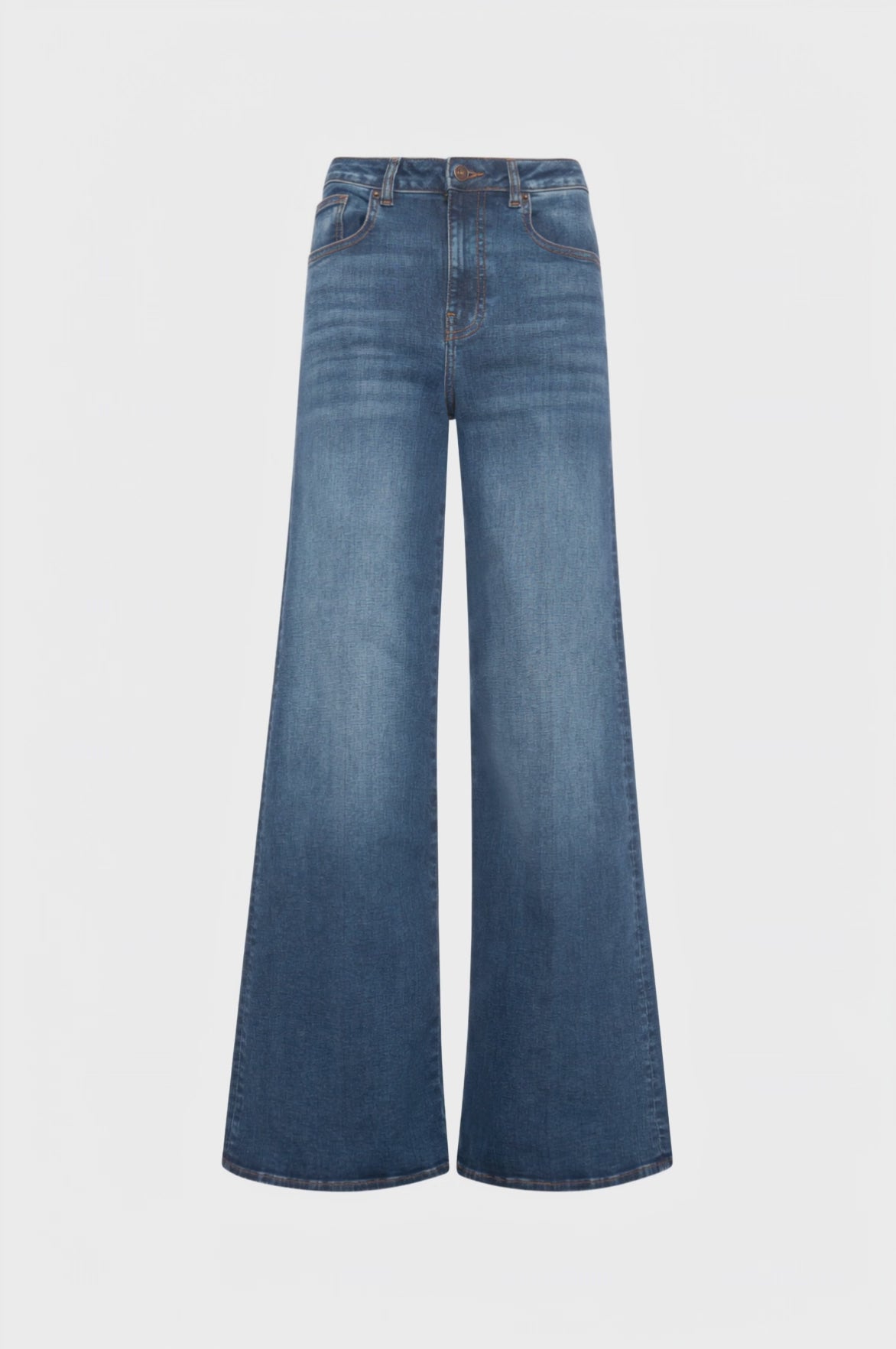 Jeans flare made in denim with middle wash