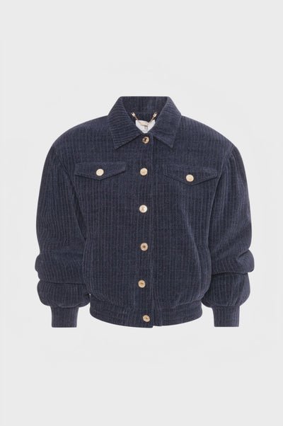 Bomber jacket regular fit made in velvet