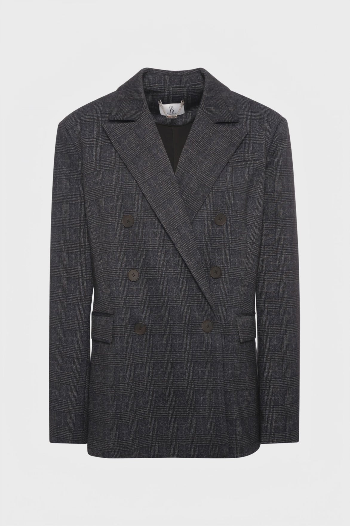 Blazer jacket regular fit double breasted made in Prince of Wales fabric
