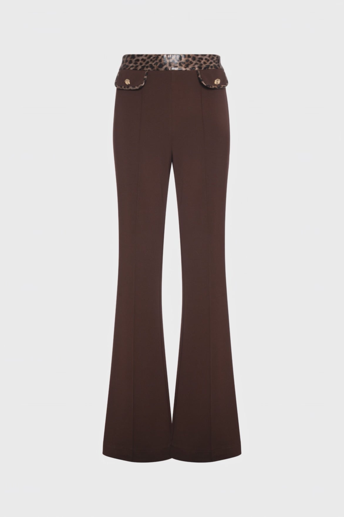 Bootcut pant with animalier details
