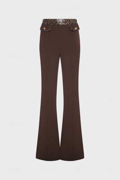 Bootcut pant with animalier details
