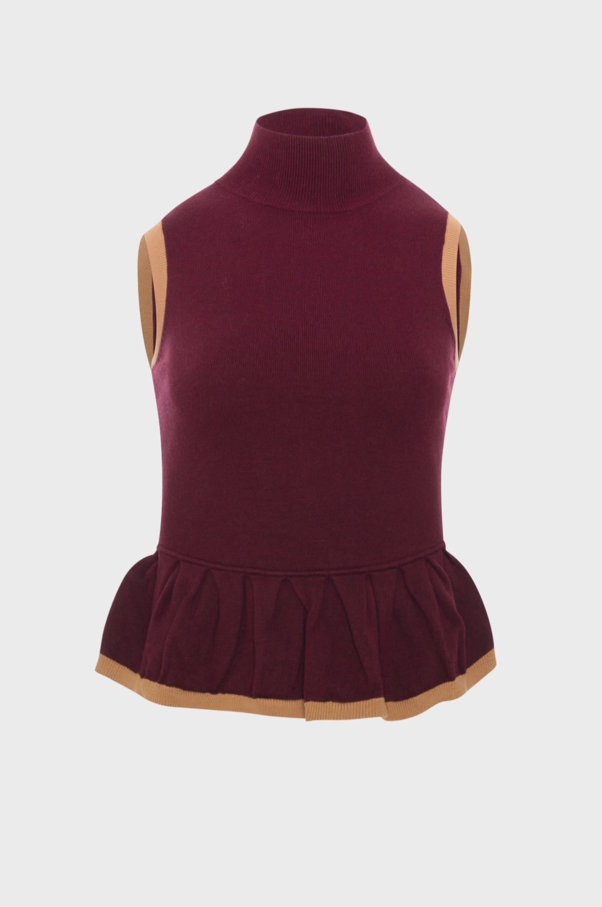 Knitted tank top double colour